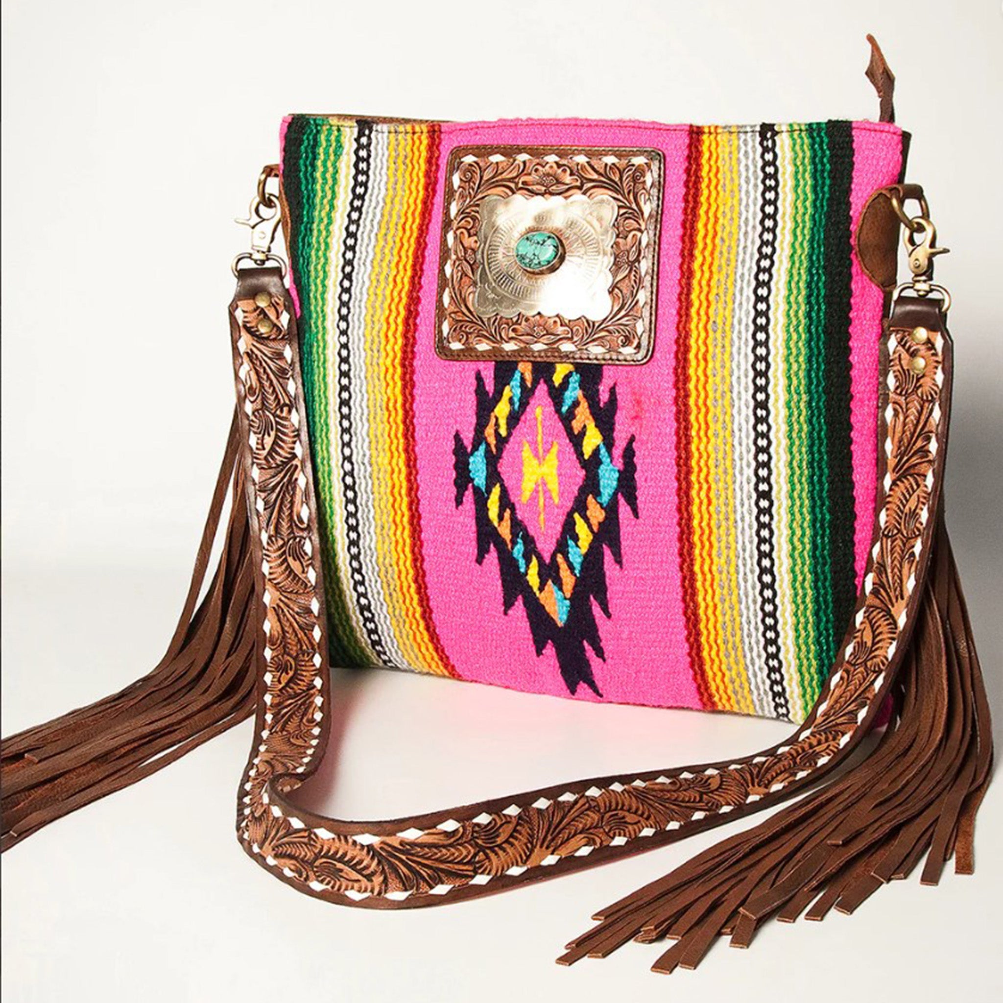 American Darling Pink Soft Fleece Blanket & Stylish Concho Purse - Perfect for Cozy Nights and Western Fashion Accessories