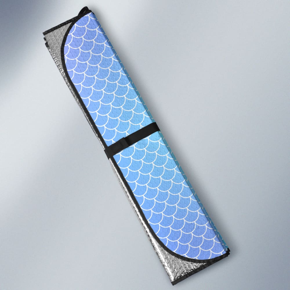 Blue Purple Mermaid Scales Car Sun Shade for Windshield - UV Protection & Heat Blocking for Cars, SUVs, Trucks | Perfect for Summer, Road Trips & Parking in Direct Sunlight