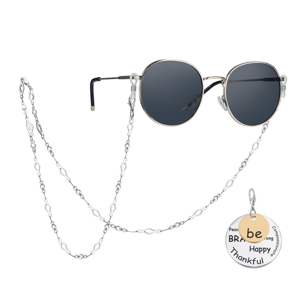 Stylish Beaded Eyeglass Chain for Women - Fashionable Sunglasses String Strap with Adjustable Neck Cord - Perfect for Reading Glasses, Sunglasses & Prescription Eyewear - Great for Work, Travel and Outdoor Activities