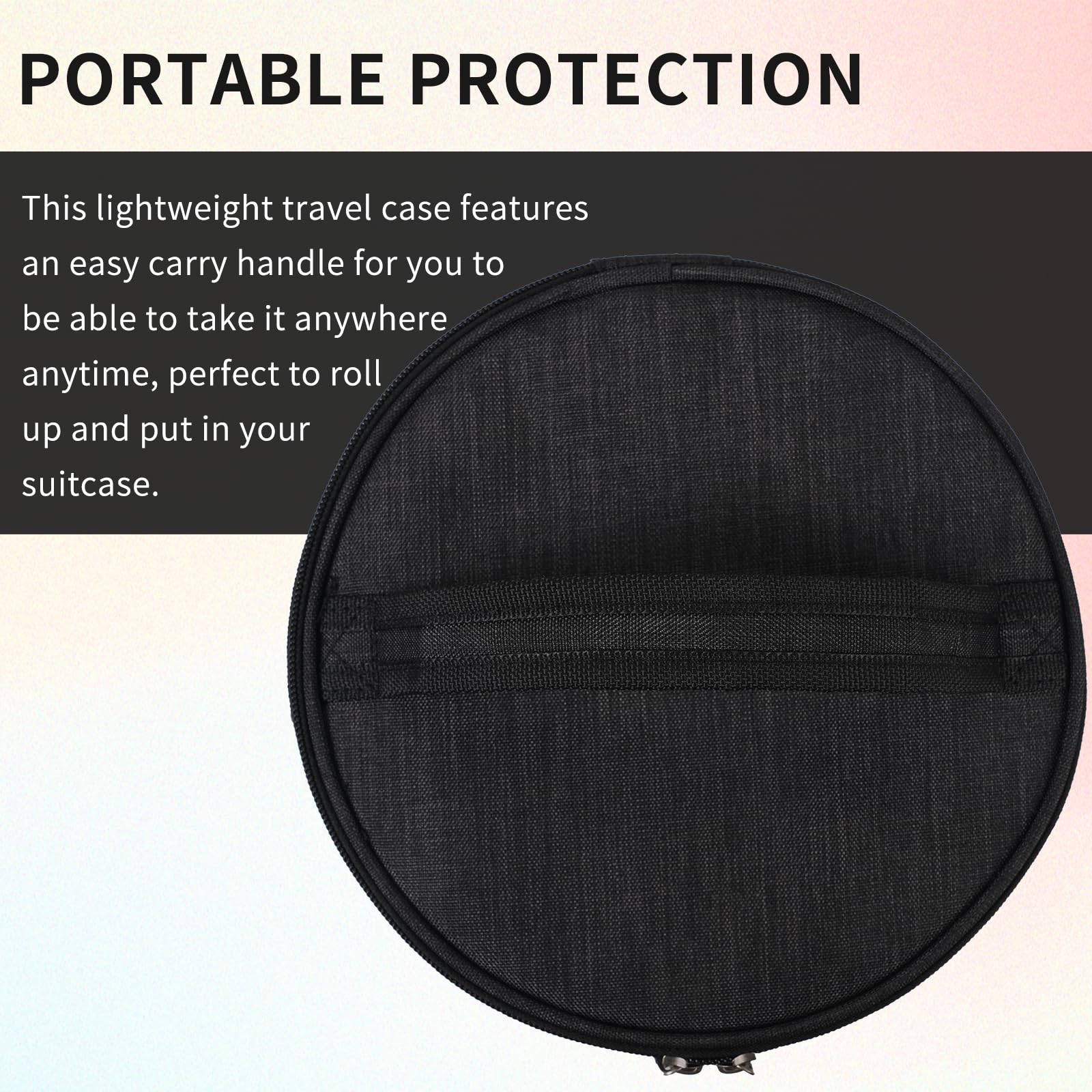 Green Quilted Nylon Wig Travel Case with Interior Mirror & Secure Zipper | Lightweight Portable Wig Storage Pouch for Women | Perfect for Travel, Cosplay & Salon Visits