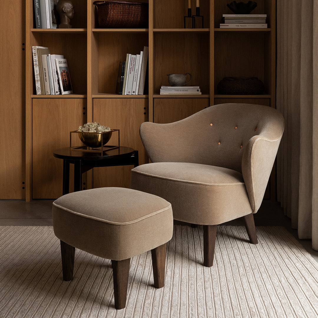Stylish Ingeborg Ottoman with Premium Textile Upholstery - Perfect for Living Room, Bedroom & Home Decor