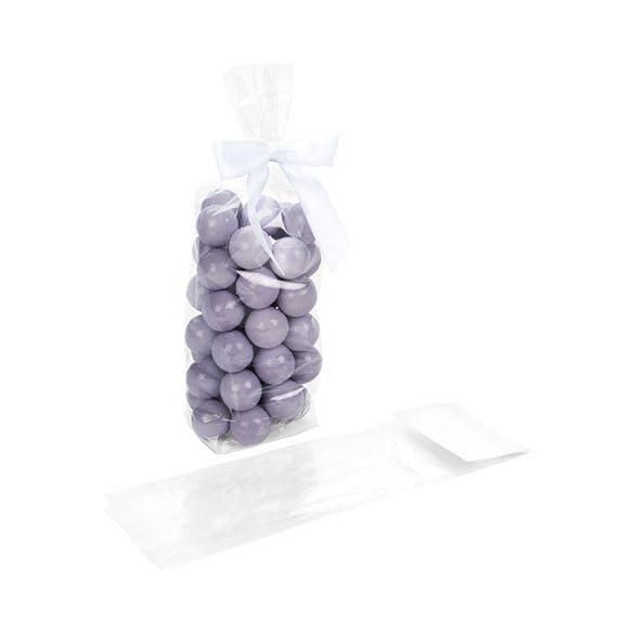 ClearBags Clear Gusset Bags with Paper Insert - 2 3/4x2x10 Inches, 100 Pack - High Clarity Flat Bottom Treat Bags for Gifts, Cookies, Candy, Party Favors, Weddings & Bakery Packaging - 1.6 Mil Thick - Perfect for Candy Buffets, Wedding Favors, Holiday Treats & Retail Display (FGPB17A)