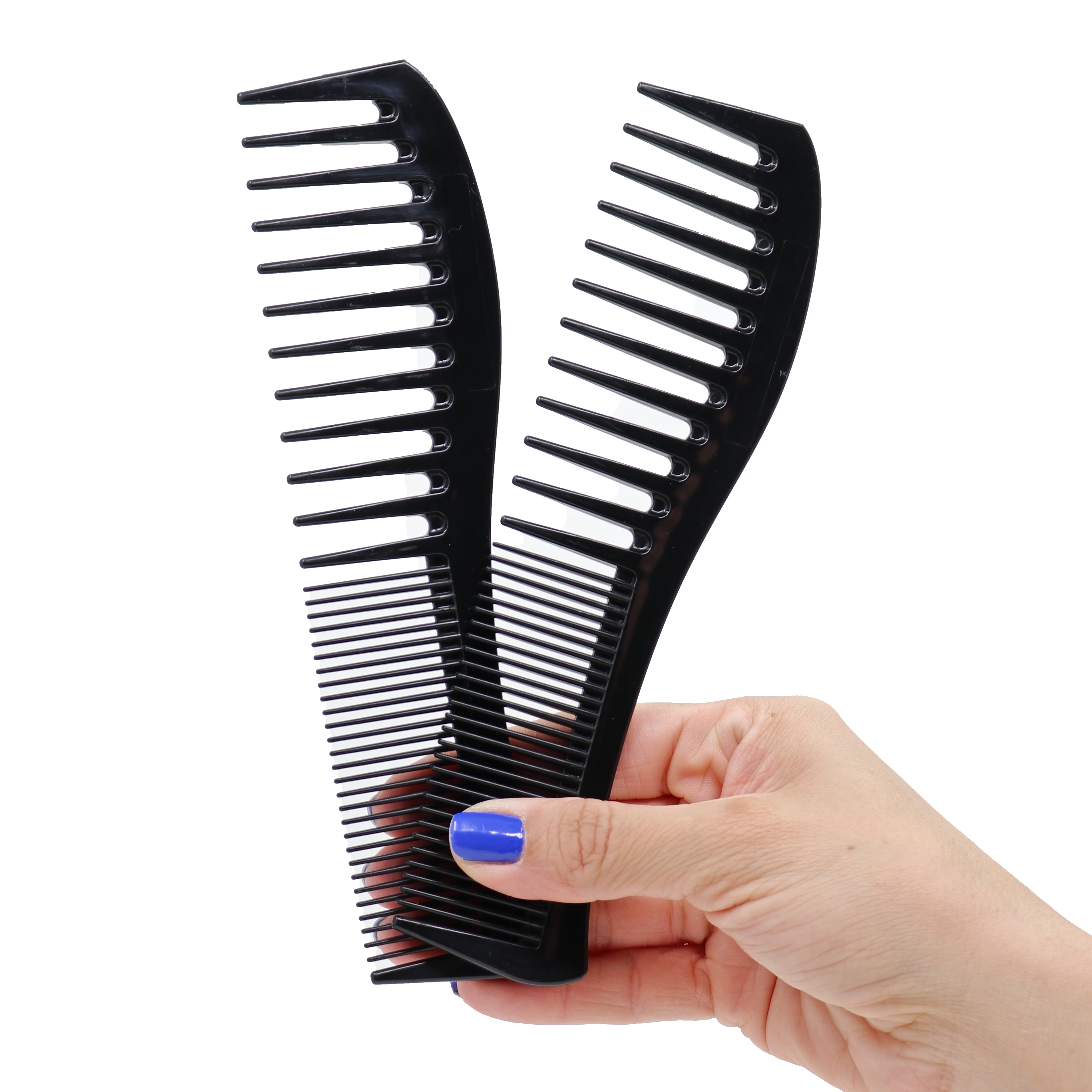 Allegro Combs 1001 Wide Tooth Hair Comb for Detangling - 2 Pack | Gentle on Wet & Curly Hair | Perfect for Shower, Salon & Travel Use