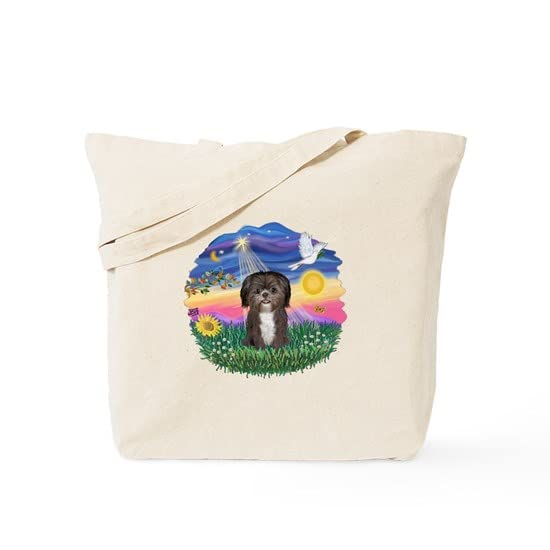 Twilight Shihtzu #6 Natural Canvas Tote Bag - Eco-Friendly Reusable Shopping Bag for Groceries, Beach & Work