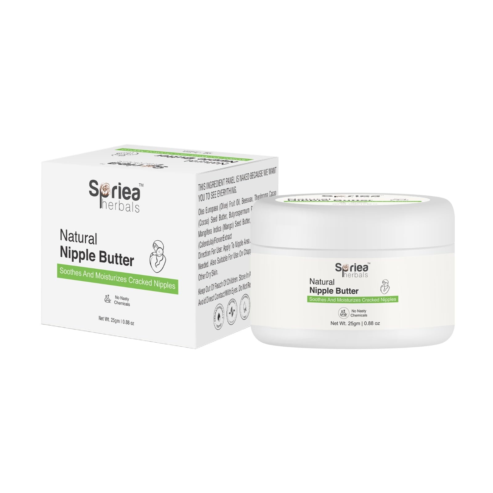 Organic Nipple Butter Cream for Breastfeeding Moms - 25g Natural Nursing Balm with Calendula, Mango Oil & Shea Butter | Soothes Cracked, Dry Nipples | Fragrance-Free, Safe for Nursing | Perfect for Postpartum Care & Comfortable Breastfeeding
