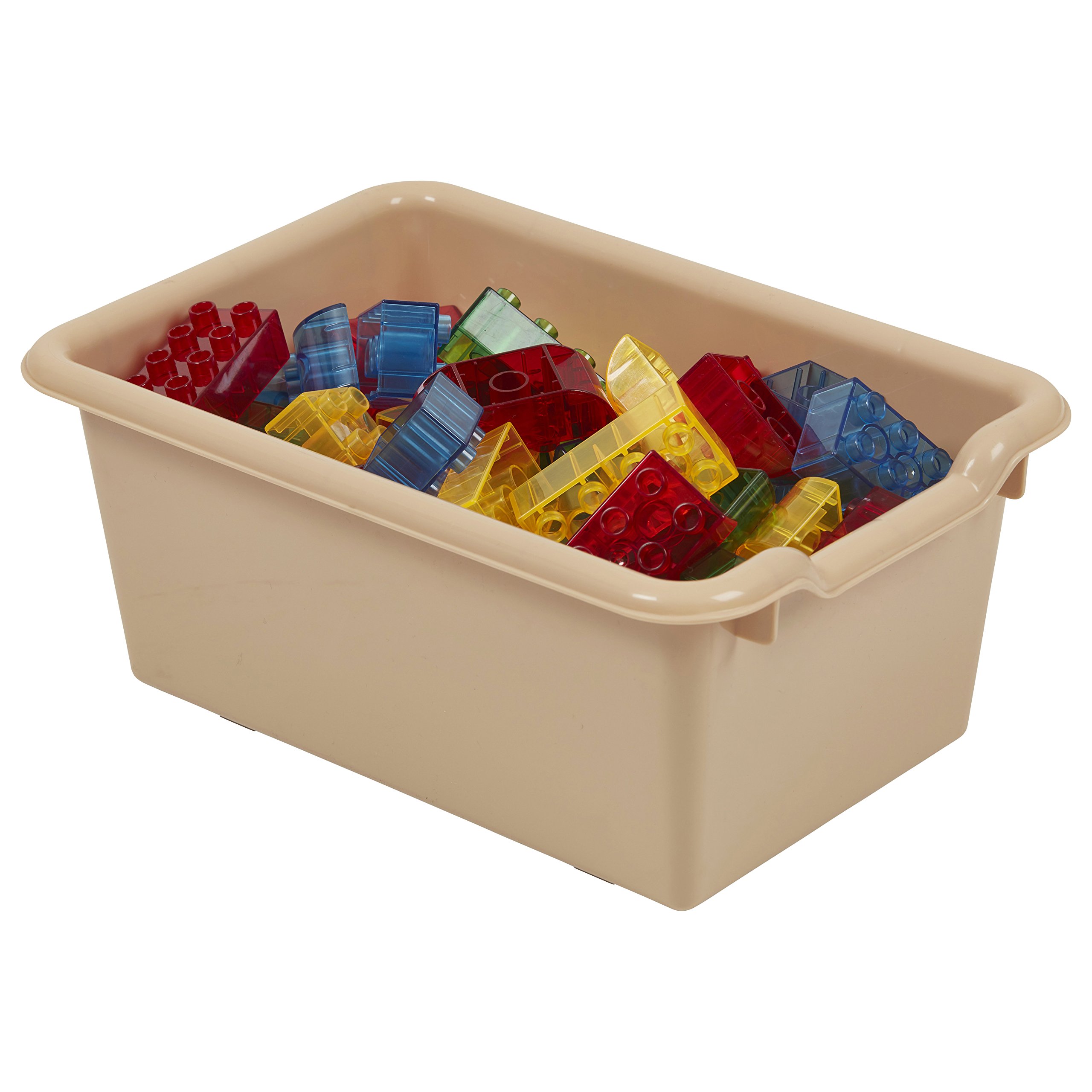 ECR4Kids 10-Section Hanging Coat Locker with Scoop Front Storage Bins - Natural Sand Color Cubby Organizer for School, Daycare & Home Entryway Storage Solutions