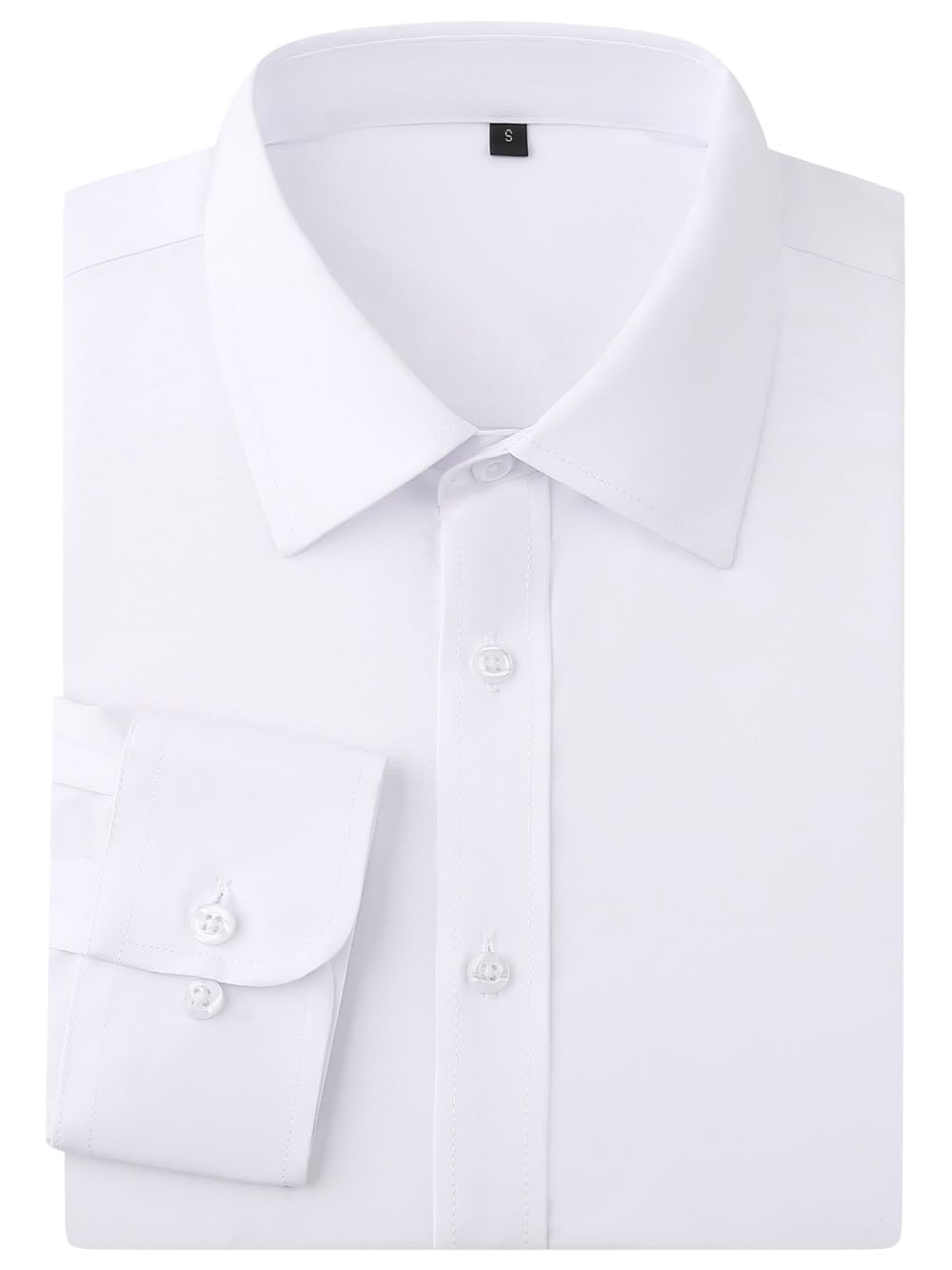 Premium Men's Slim Fit Long Sleeve Dress Shirts - Stretch Button Down Business Formal Shirts for Office, Interview & Special Occasions