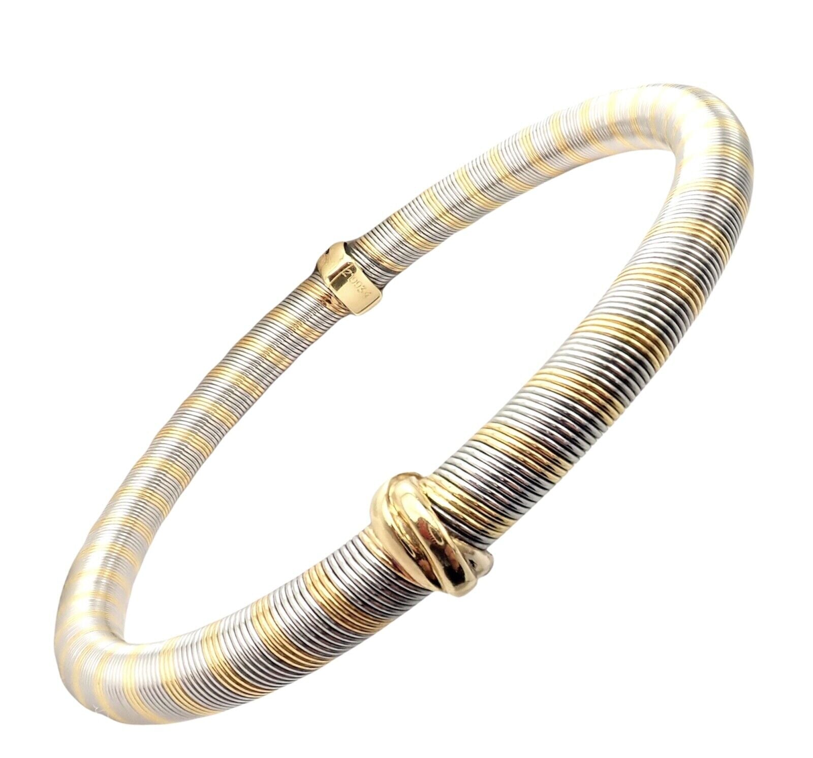 Authentic Vintage Cartier Trinity Bracelet - 18k Yellow Gold & Steel Bangle for Women | Luxury Jewelry Gift for Anniversary, Birthday & Special Occasions