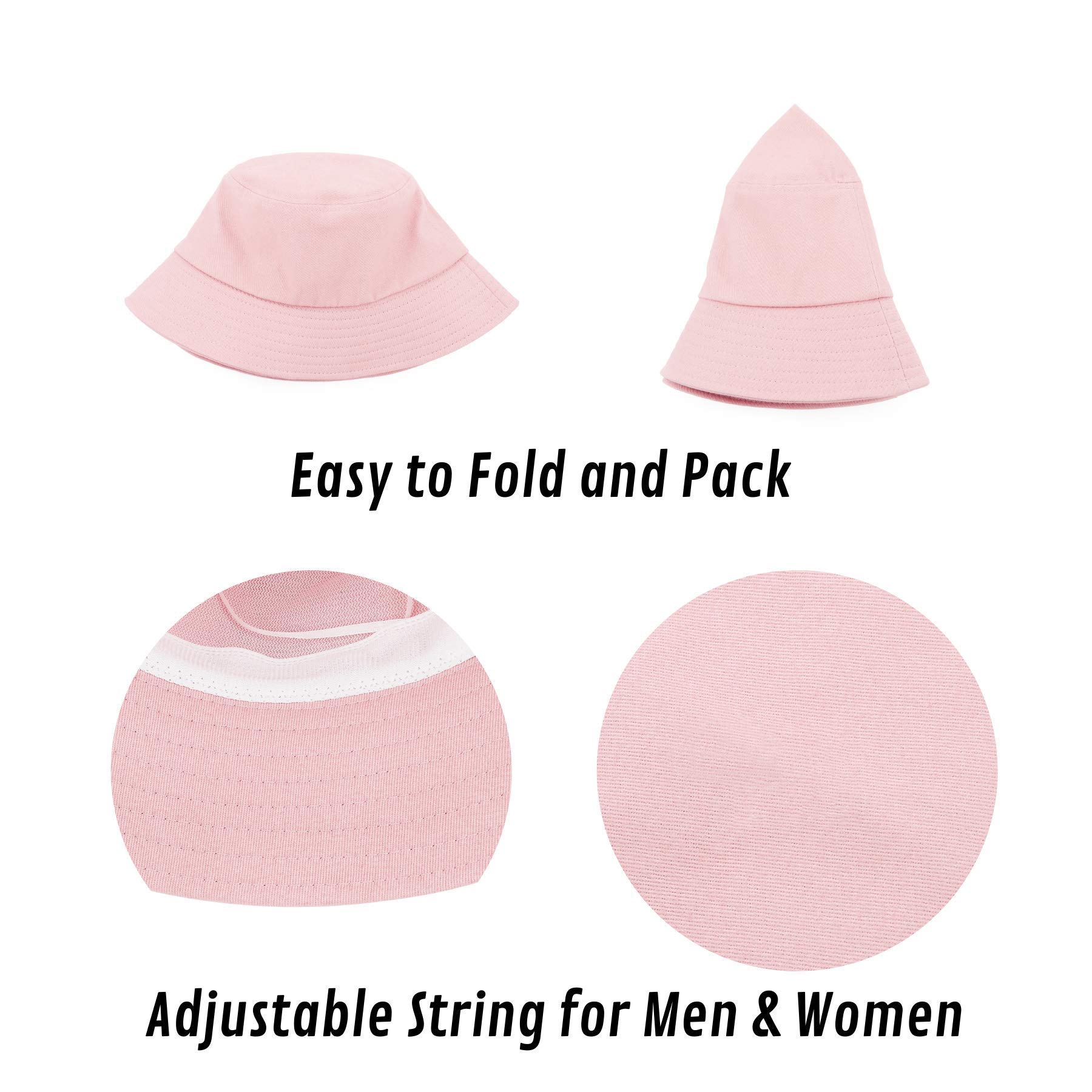 Zando Bucket Hat for Men & Women - Lightweight Packable Sun Hat for Travel, Fishing, Hiking & Beach - UPF 50+ Outdoor Sun Protection Cap for Summer Adventures