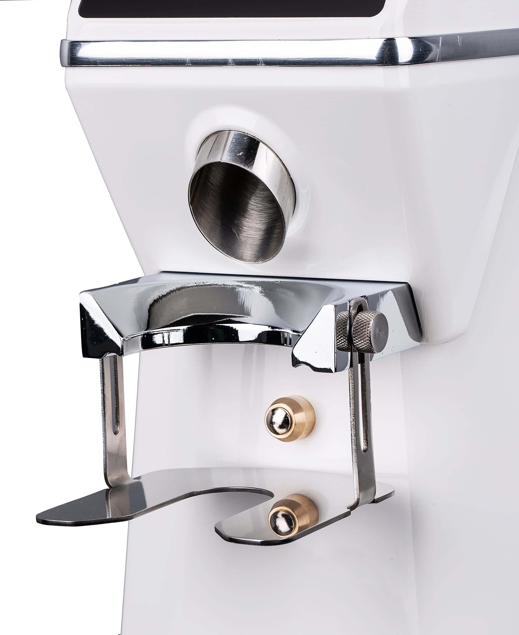 Fluir Touchscreen Doserless Coffee Grinder (White) - 65x28x39cm, 64mm Flat Burr - Perfect for Home Baristas & Specialty Coffee Shops