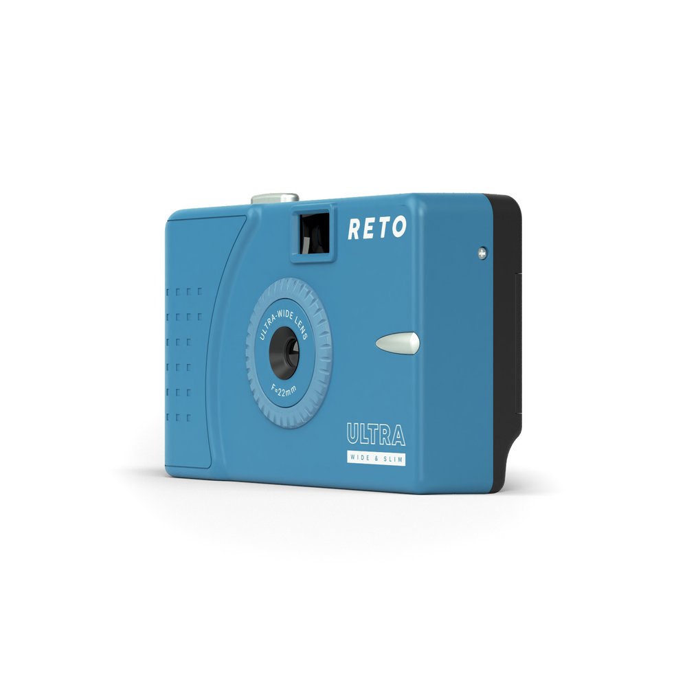 RETO Ultra Wide & Slim 35mm Film Camera - Vintage Style, Lightweight & Compact (Slate Blue) - Perfect for Travel, Street Photography & Retro Enthusiasts