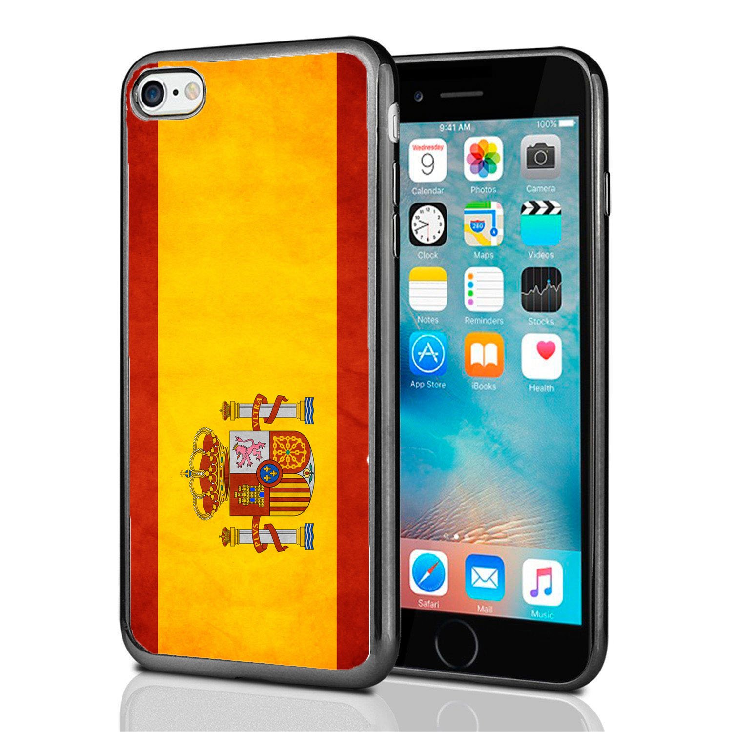 Spain Spanish Grunge Flag iPhone 7 & 8 Case Cover - Durable Protective Phone Case for iPhone 7 (2016) & iPhone 8 (2017) - Perfect for Travel, National Pride & Unique Style