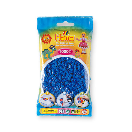 1,000 Pack Hama Midi Beads Light Blue - DIY Craft Beads for Kids, Perler Beads for Arts & Crafts, Fuse Beads for Creative Projects, Perfect for Jewelry Making & Home Decor