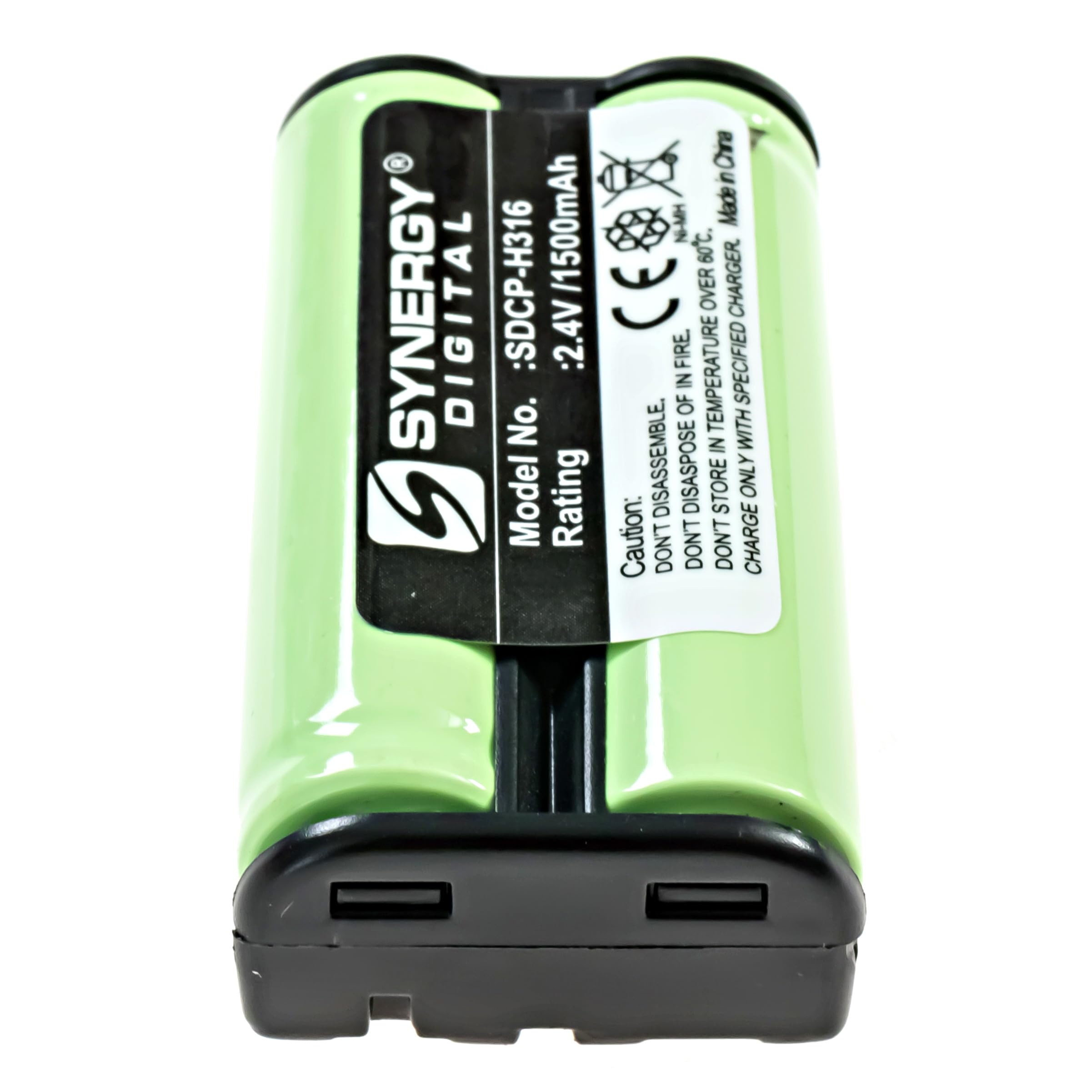 Synergy Digital Cordless Phone Batteries - 2 Pack Ni-MH 2.4V 1500mAh Replacement Batteries for Panasonic KXTGA420B Cordless Phone (Model SDCP-H316) | Perfect for Home & Office Use, Long-Lasting Power Solution