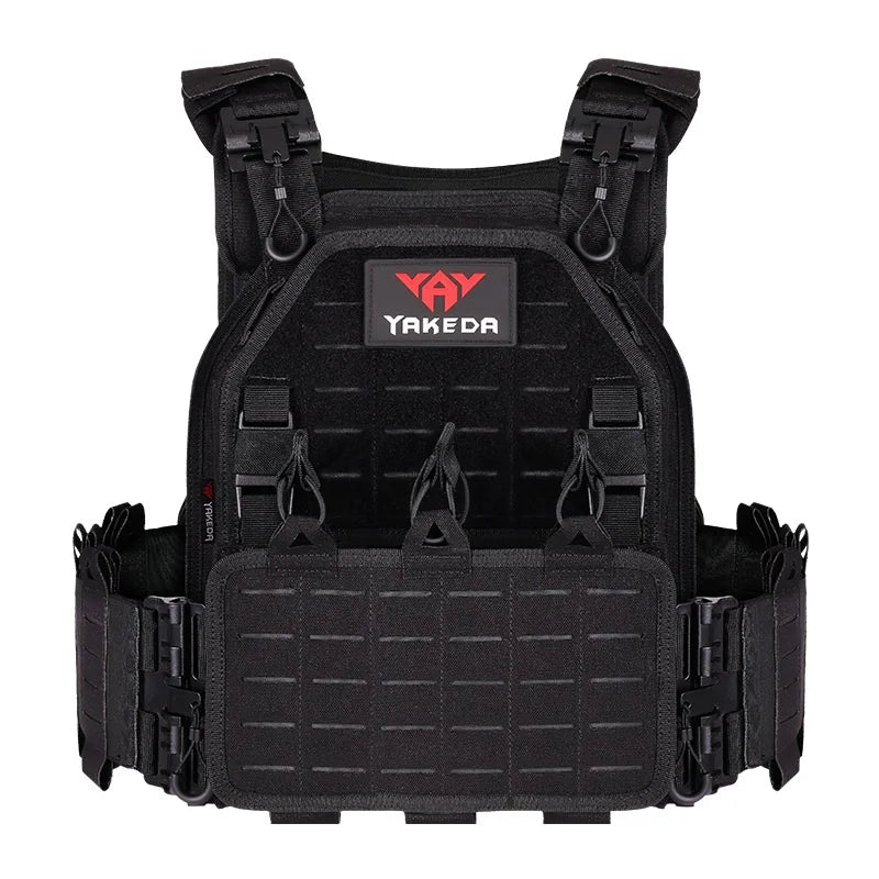 MC Camo Tactical Combat Vest - Adjustable Plate Carrier for Military, Hunting & Airsoft | Lightweight Body Armor for Outdoor Adventures & Survival Gear