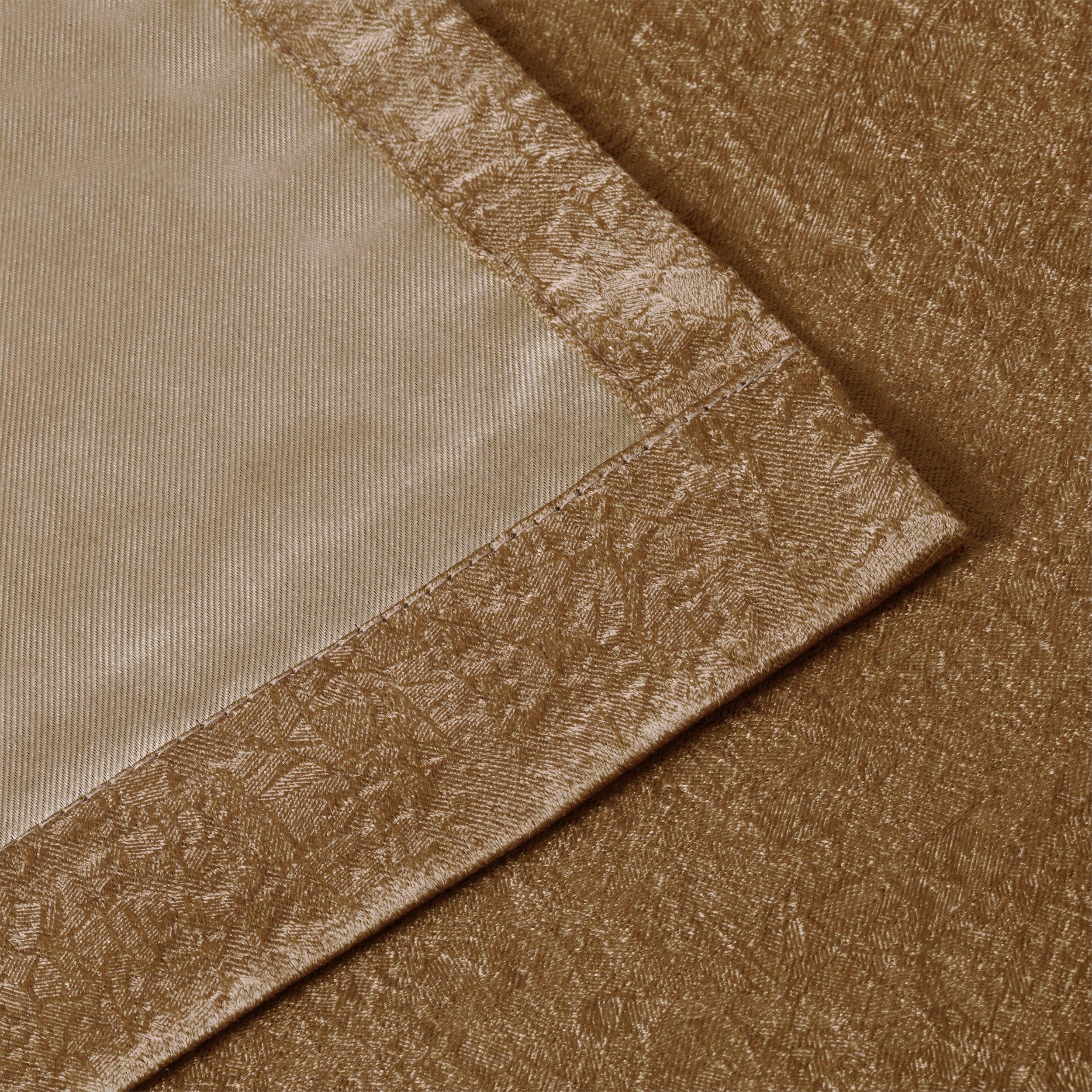 Blackout Thermal Insulated Grommet Curtain Panels Set - Solid Textured Fabric for Bedroom & Living Room - Noise Reducing & Light Blocking for Better Sleep & Privacy