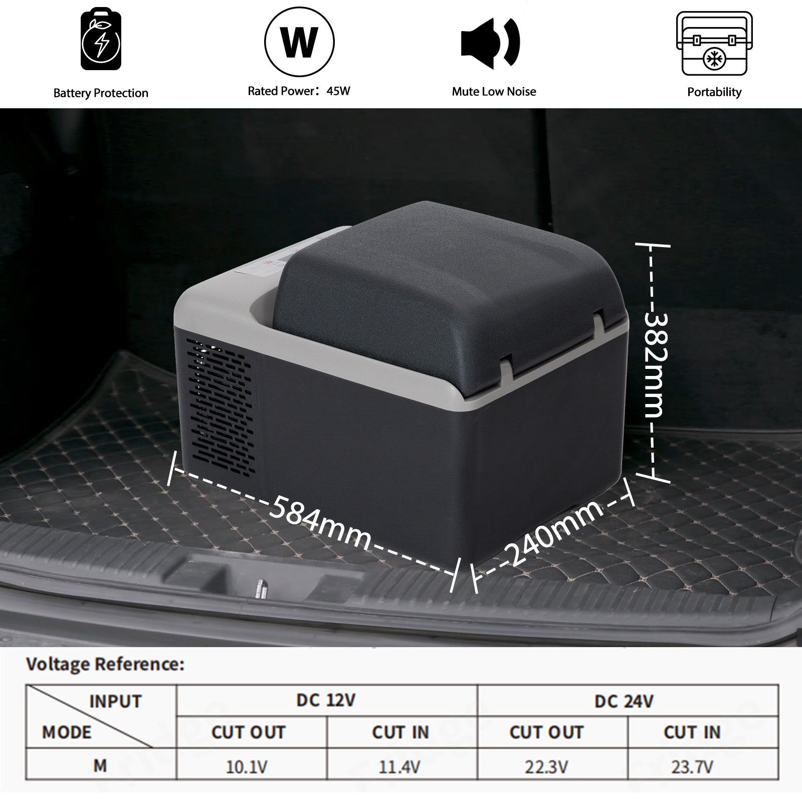 Alpicool C12PT 12V Portable Car Refrigerator - Compact Mini Fridge for Cars, Trucks, RVs & Camping - 12 Quart Electric Cooler for Road Trips, Picnics & Outdoor Adventures