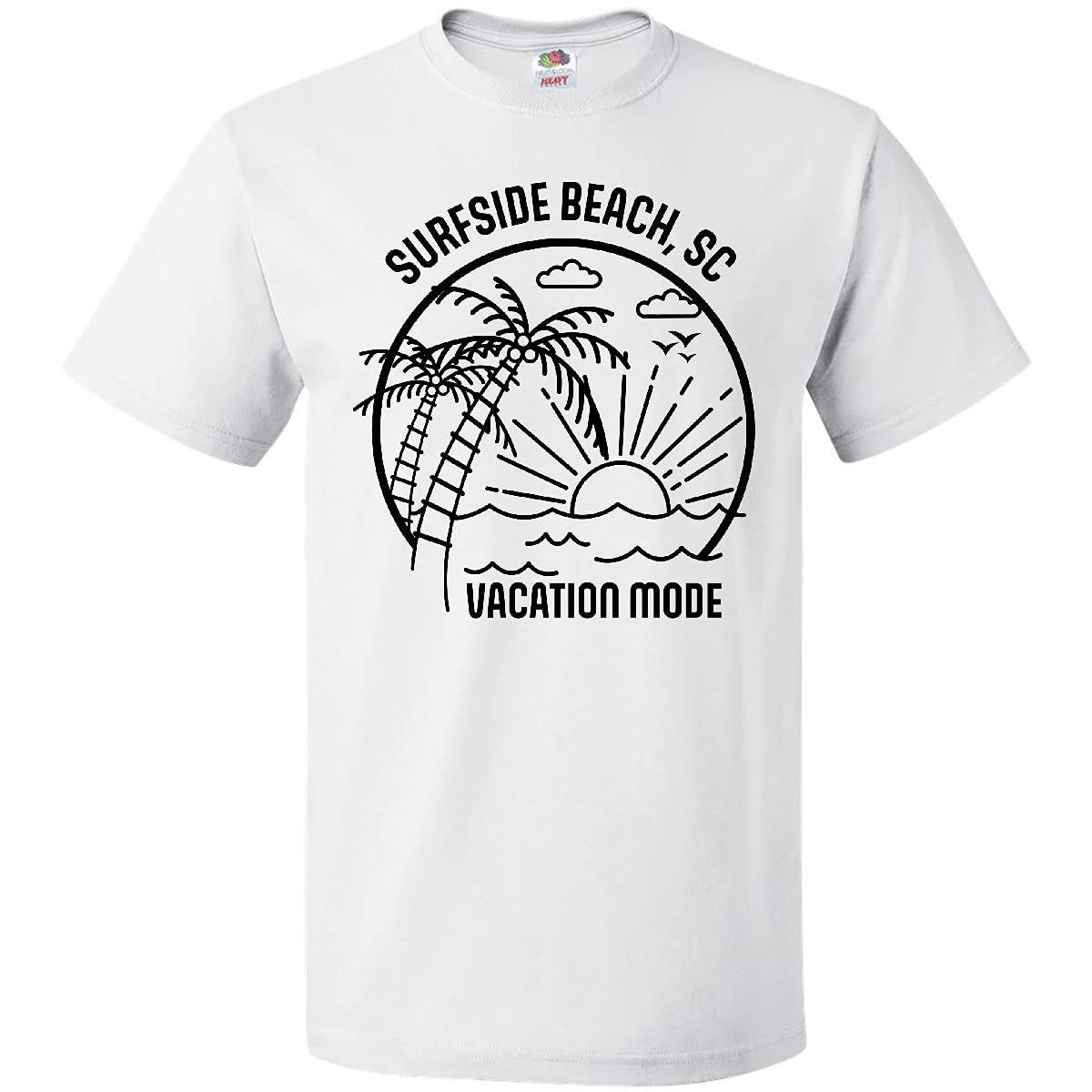 Inktastic Summer Vacation Mode Surfside Beach South Carolina T-Shirt - Comfortable Graphic Tee for Beach Lovers, Travel Enthusiasts & Casual Wear