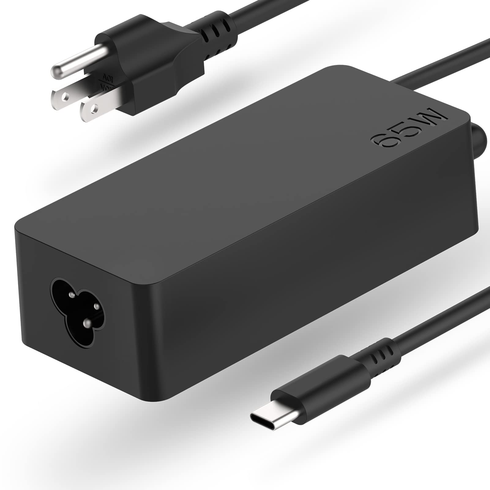 65W USB C Fast Charger for Lenovo Laptop - Compatible with ThinkPad, Yoga, Chromebook Series | 10ft Long Power Cord | Perfect for Home, Office & Travel Charging