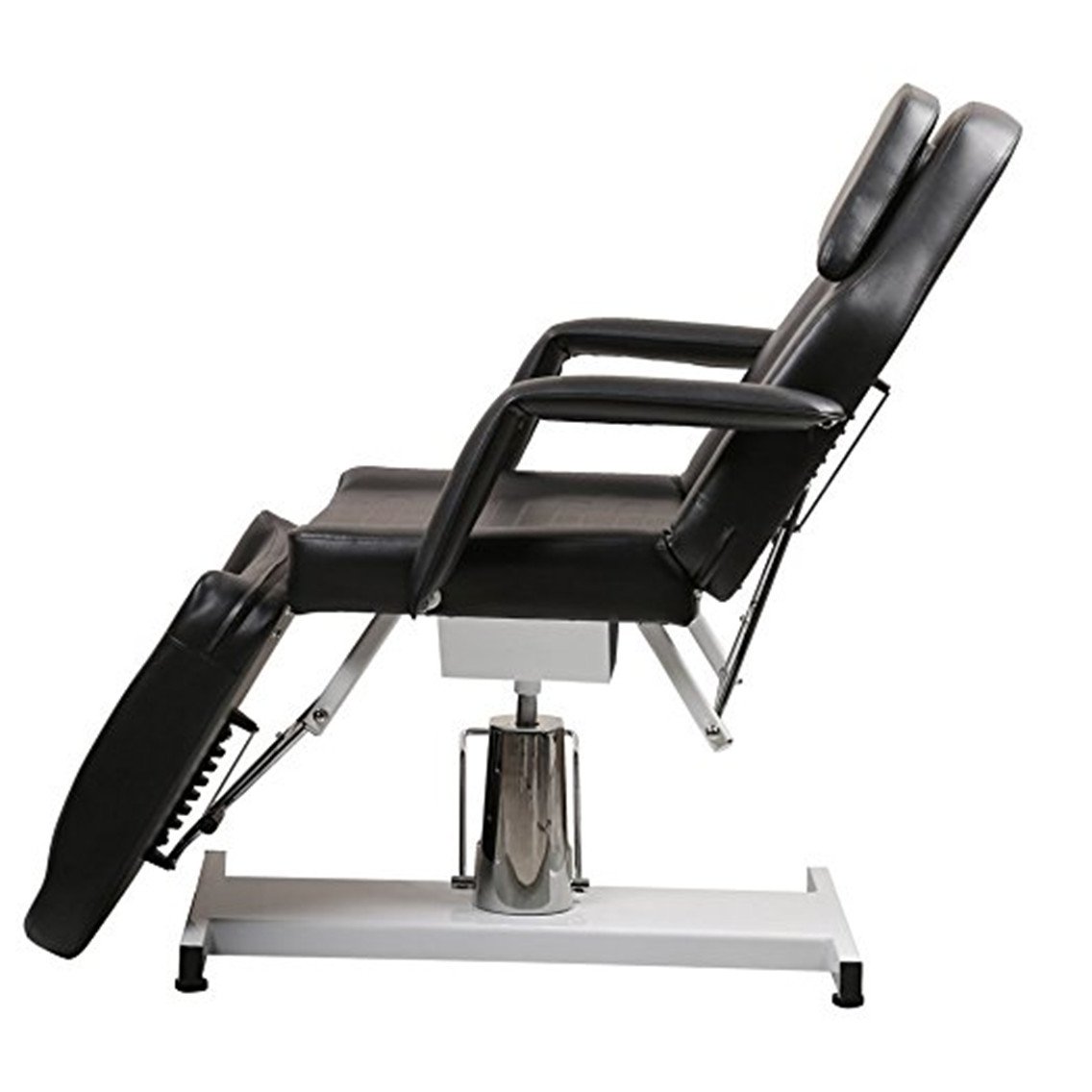 Professional Salon Massage Styling Bed Chair - Adjustable Black Spa & Skin Care Equipment for Facial, Waxing, and Beauty Treatments