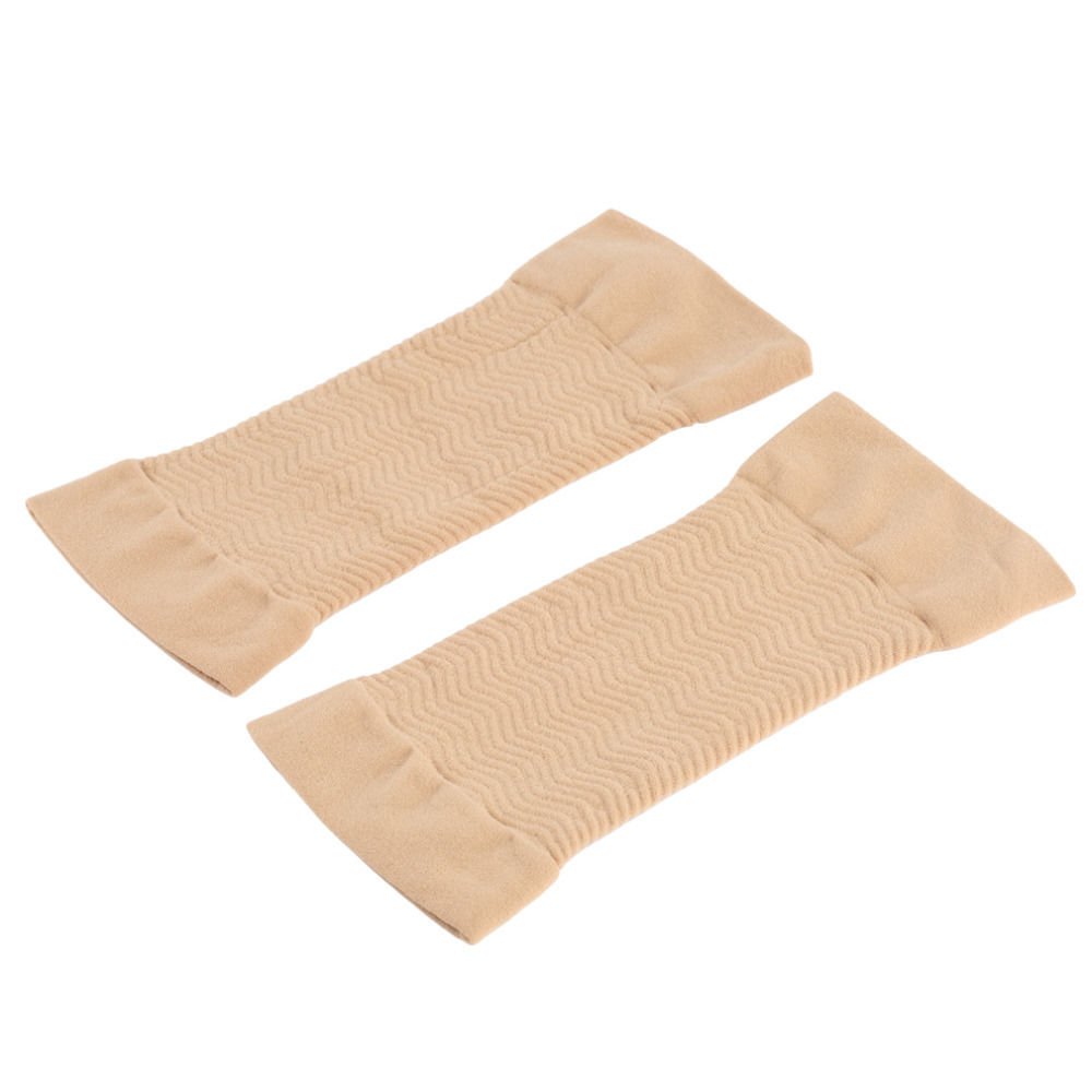 Acfun 2-Pair Arm Slimming Shaper Wrap Massager - Compression Sleeves for Women's Upper Arms, Toning & Massage, Beige | Perfect for Workout, Yoga & Daily Wear