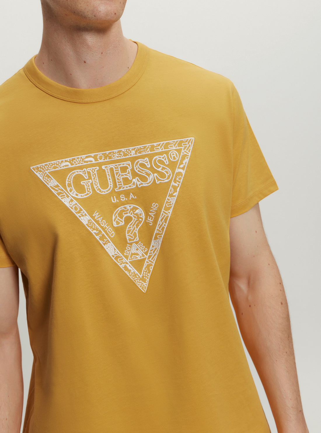 Eco-Friendly Yellow Logo T-Shirt for Men & Women - Sustainable Cotton Tee for Casual Wear, Gym, and Outdoor Activities