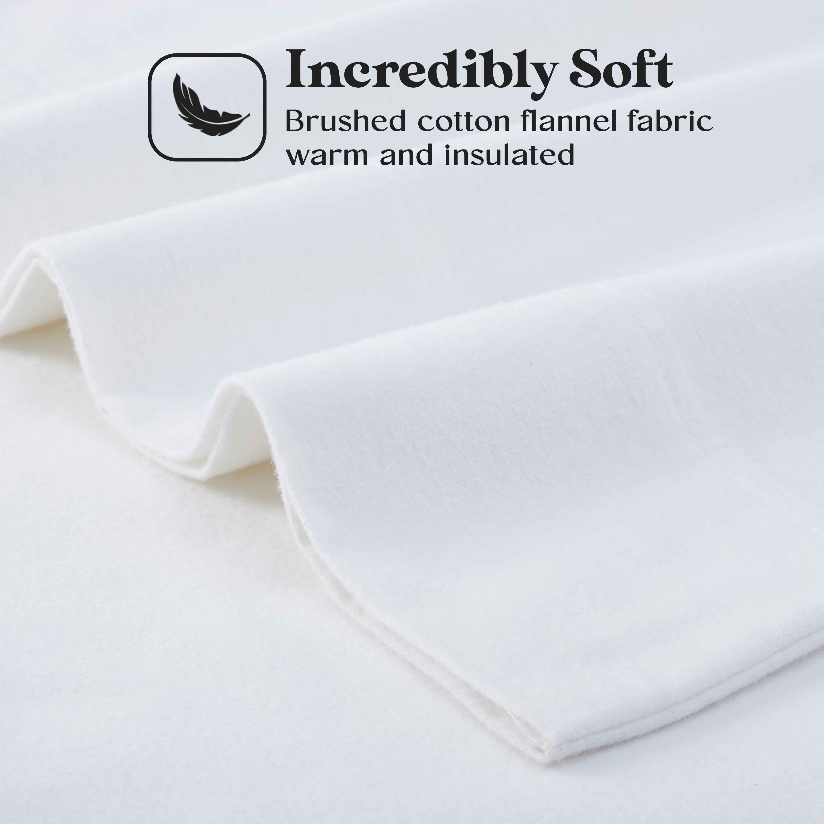 Premium Rome Flannel Cotton Solid Brushed Pillowcases Set of 2 - Soft & Cozy Bedding for Winter Nights, Home Decor, and Guest Room Essentials