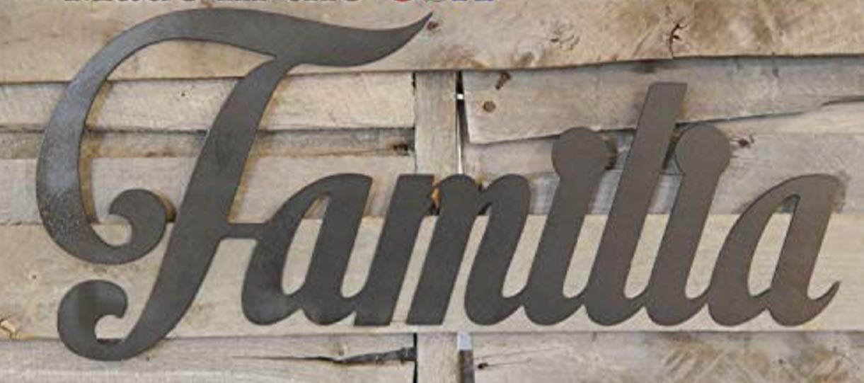 Familia & Family-Themed Kitchen, Wedding, & Living Room Decor - Indoor/Outdoor Wall Art for House & Picture Displays