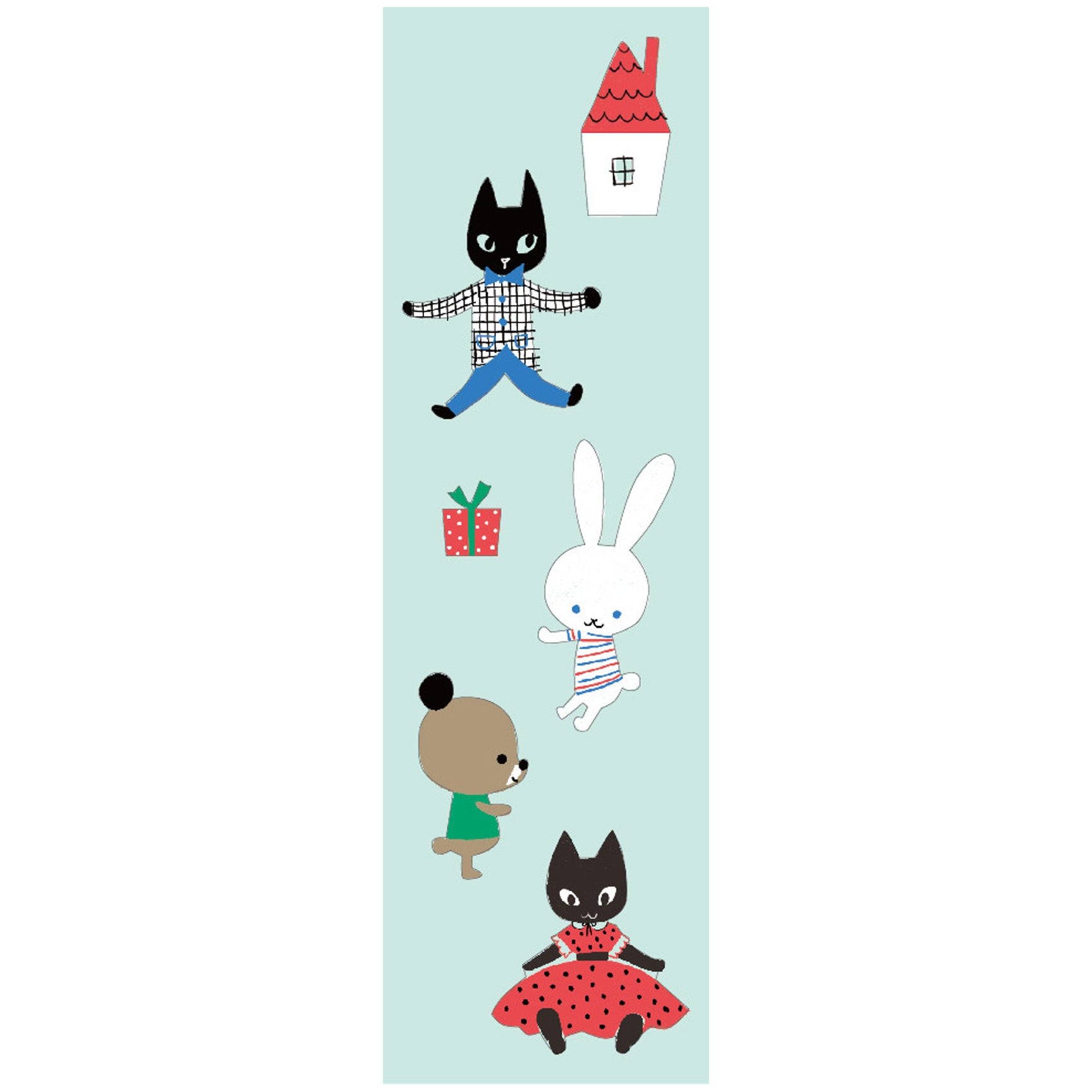 Cat Bunny & Bear Stickers - Cute Animal Decals for Laptops, Water Bottles & Notebooks - Fun Vinyl Stickers for Kids & Adults