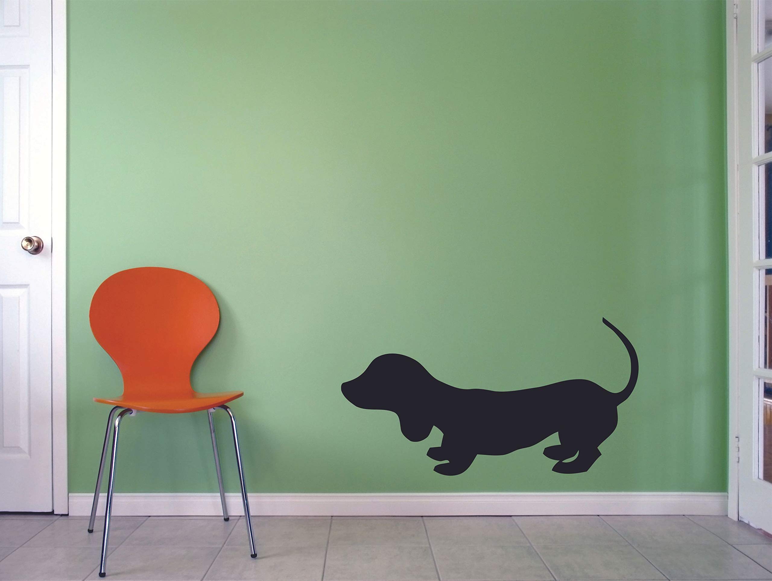Cute Dachshund Dog Wall Decal Sticker - Vinyl Pet Puppy Art Decor for Kids Room, Nursery, Bedroom, Garage (15x20 Inch) - Perfect for Animal Lovers & Home Decoration