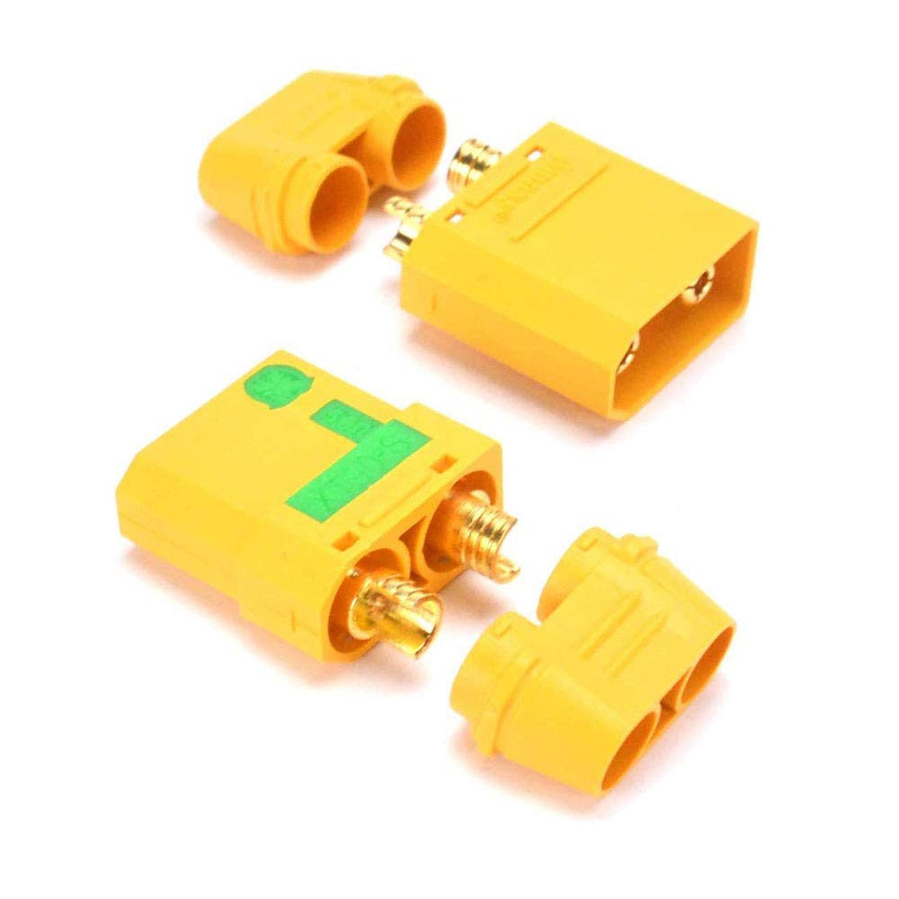 FLY RC 5 Pairs XT90S Anti-Spark Connectors Male Female Set - Motor Battery ESC Charger Adapter for RC Cars Trucks & Drones - Perfect for High-Power RC Vehicles and DIY Electronics Projects