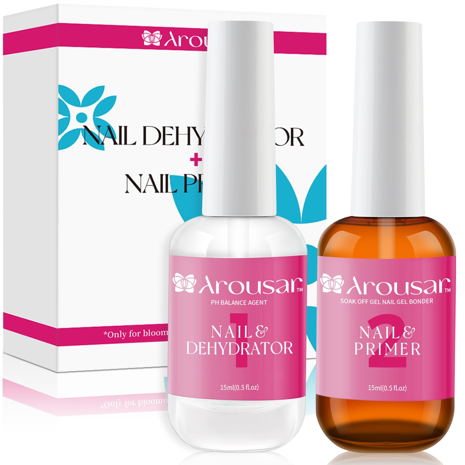 Nail Prep Dehydrator & Bond Primer for Acrylic Nails - Strong Adhesion, Long-Lasting Manicure | Perfect for Salon & DIY Nail Art