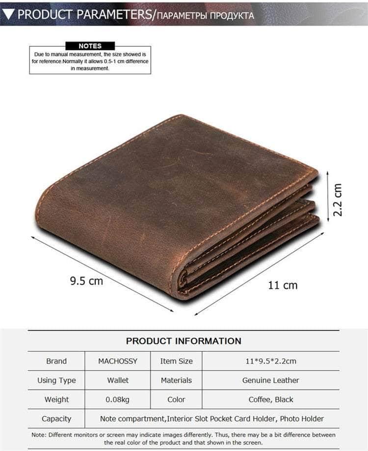 RFID Blocking Leather Wallet for Men - Anti-Theft Trifold Wallet with Credit Card Slots - Perfect for Travel, Business & Everyday Use