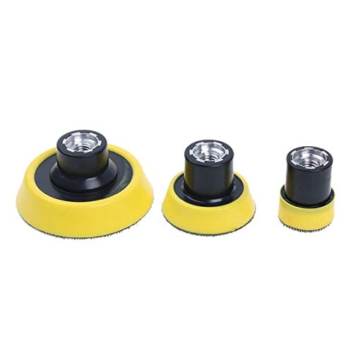 3Pcs M10 Air Angle Grinder Polish Pad Kit - 1/2/3 Inch Hook & Loop Backing Pads for Sanding Discs - Compatible with Sanders & Abrasive Tools (Red) - Perfect for Metal Polishing, Wood Sanding & DIY Projects