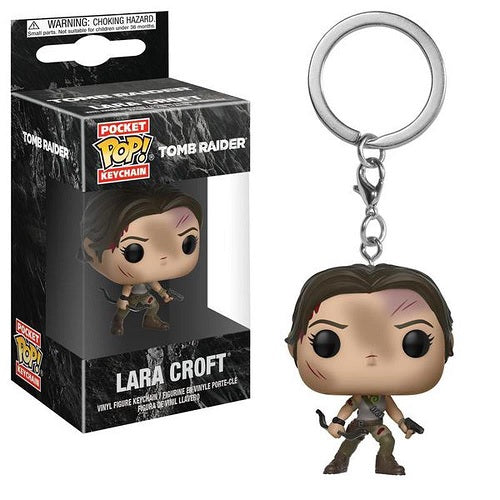 Funko Pop! Vinyl Keychain - Lara Croft from Tomb Raider (2018) | Collectible Figure Keyring for Fans, Gifts & Backpacks