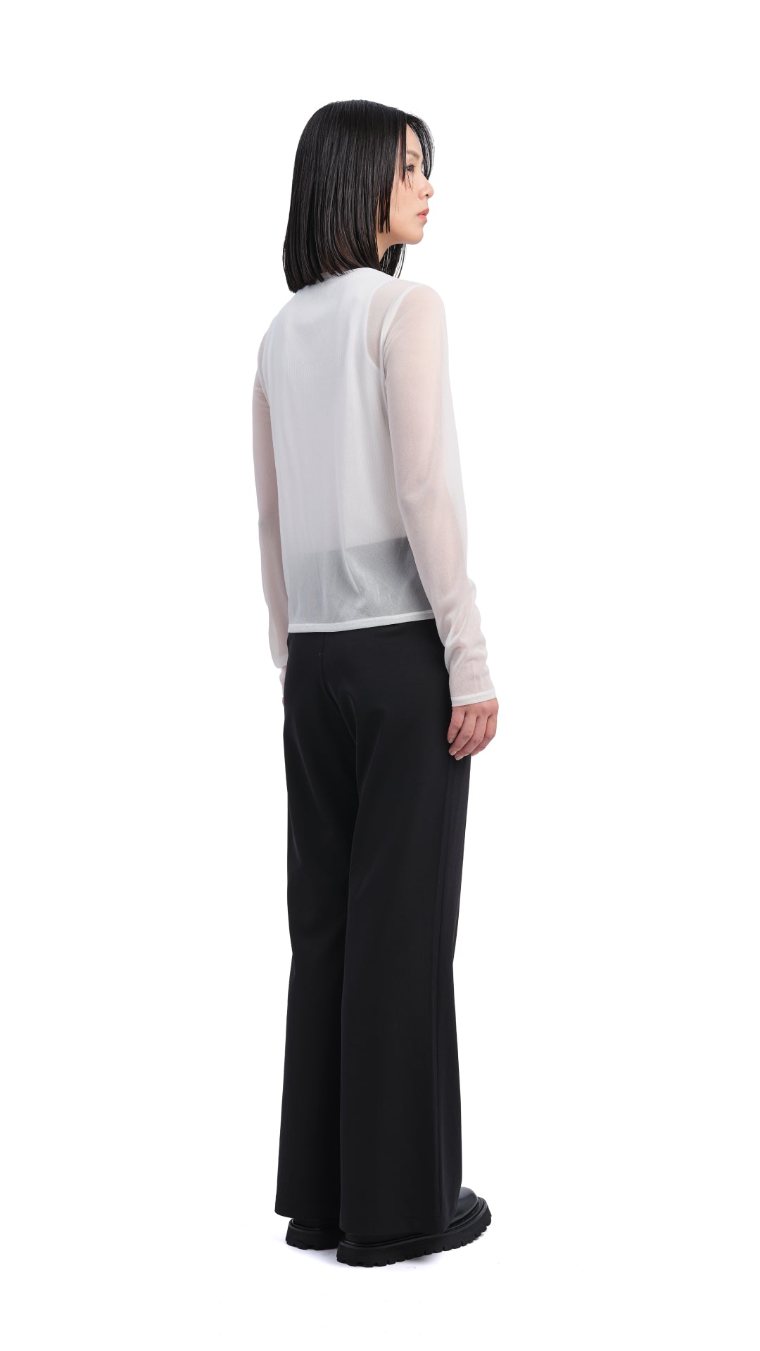 Sheer Mock Neck Tops for Women - Elegant Long Sleeve Blouse for Casual Wear, Office, Date Night & Layering