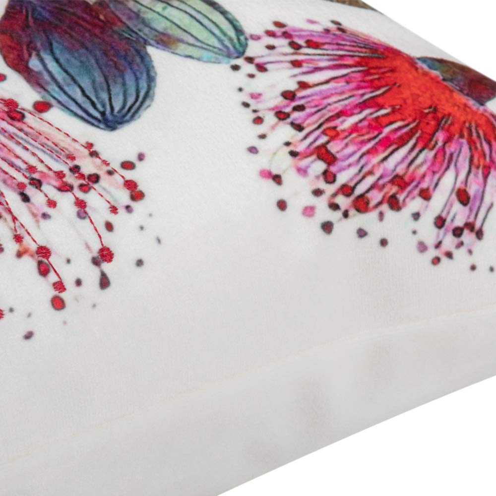 Kingfisher Embroidery Decorative Throw Pillow Covers 12x20 Inch - Floral Bird Design for Sofa, Bed, Couch, Home Office & Car Decor - Perfect for Living Room, Bedroom & Vehicle Styling