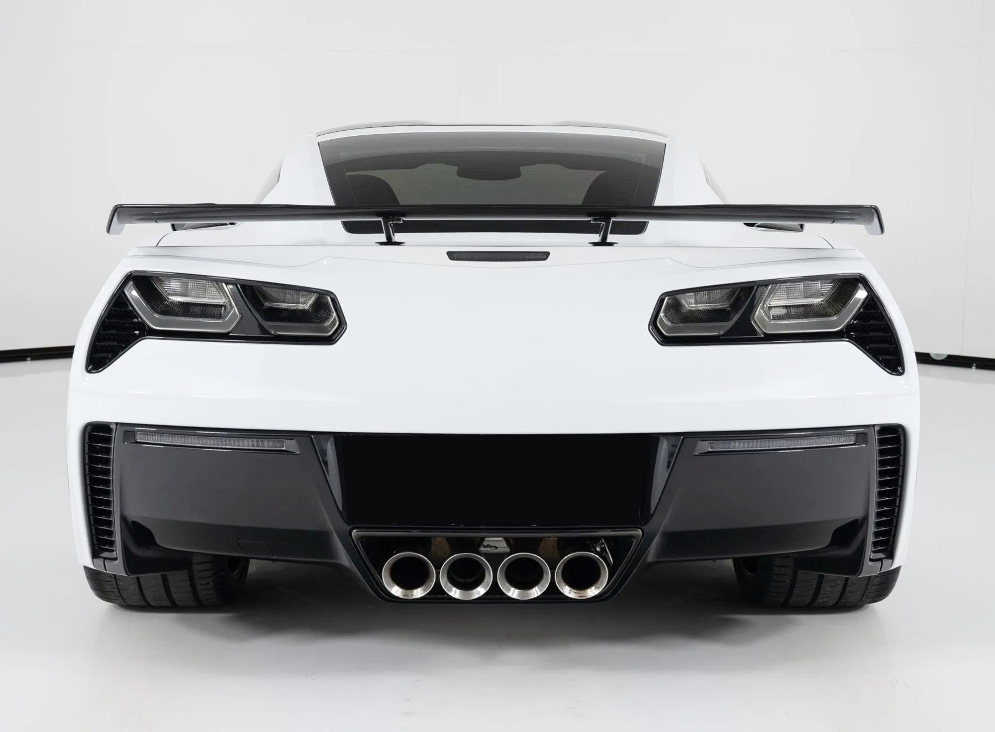 Black Inside Clear Lens Rear Bumper Reflectors for Chevy C7 Corvette Stingray - High Visibility Safety Upgrade for Night Driving & Car Shows
