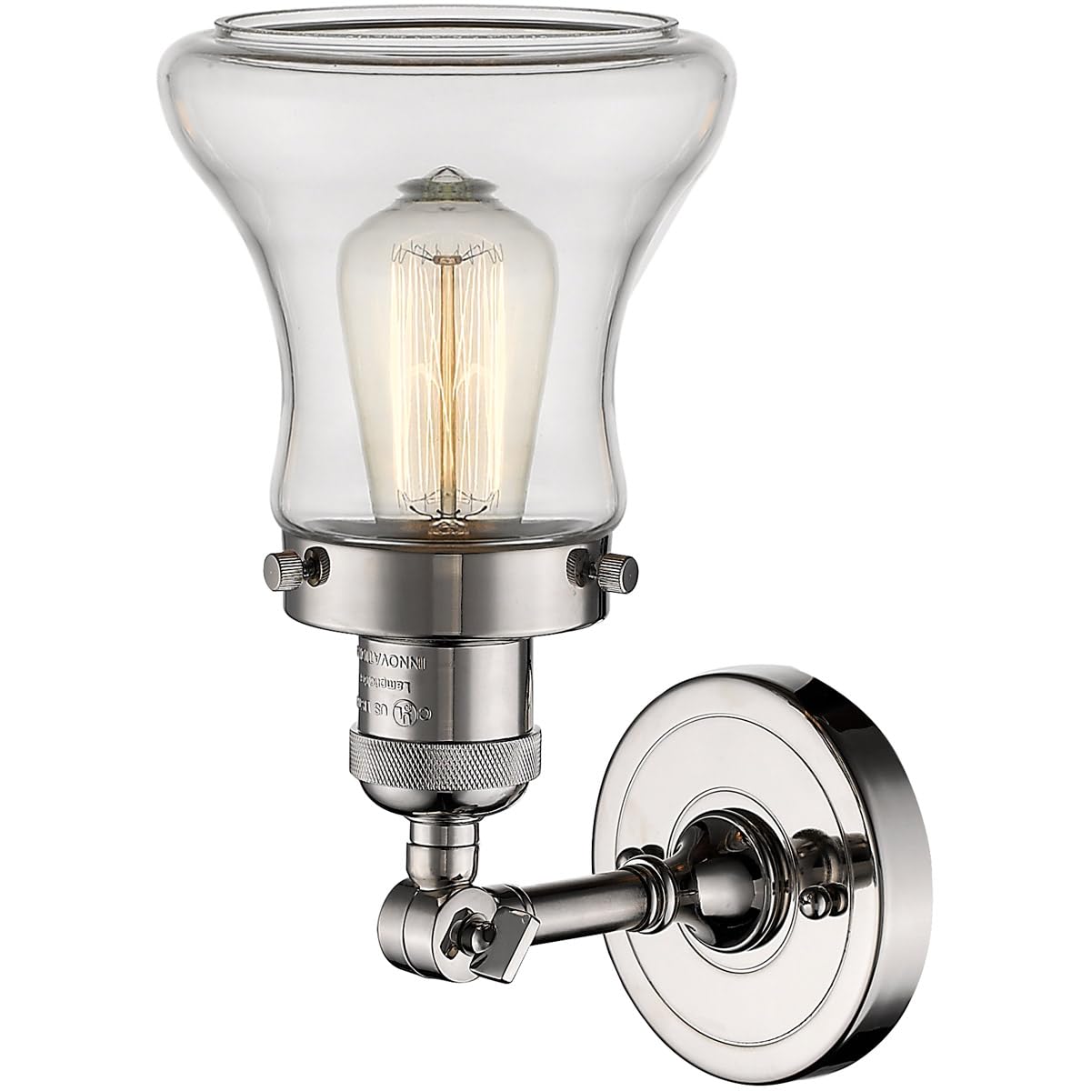 Innovations INNO203-PN-G192-LED Modern LED Wall Sconce Light Fixture - Polished Nickel Finish - Energy Efficient Indoor/Outdoor Lighting for Bedroom, Hallway, Porch & Patio