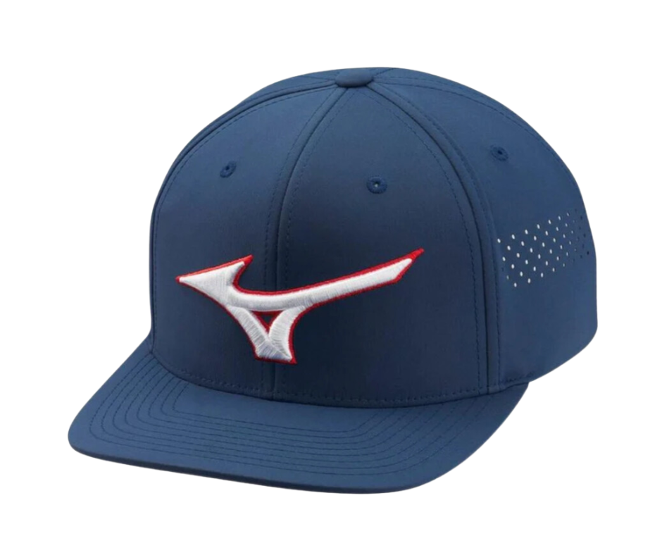 Mizuno Tour Flat Snapback Cap - Adjustable Baseball Hat for Men & Women - Golf, Running, Outdoor Sports Accessory