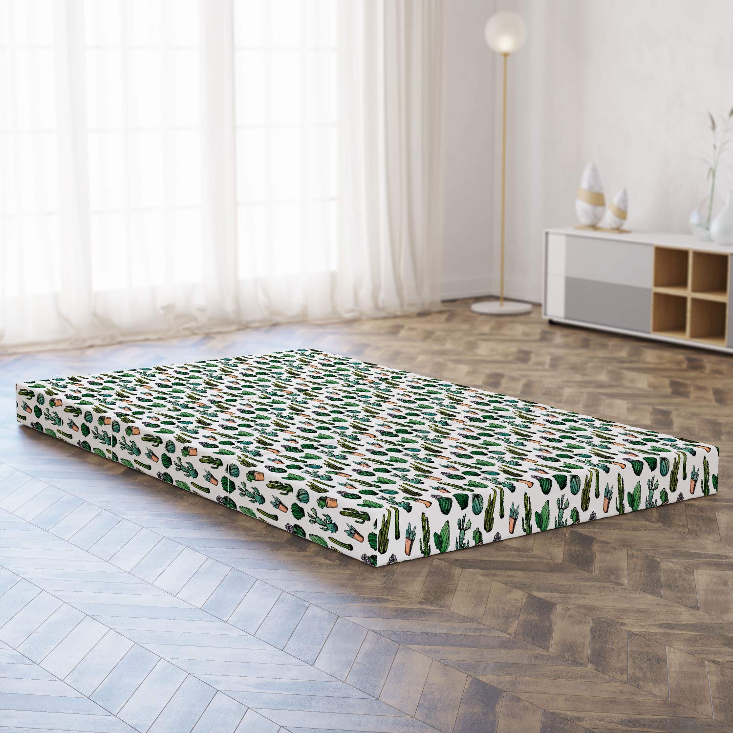 Ambesonne Cactus Foldable Mattress - 78.7