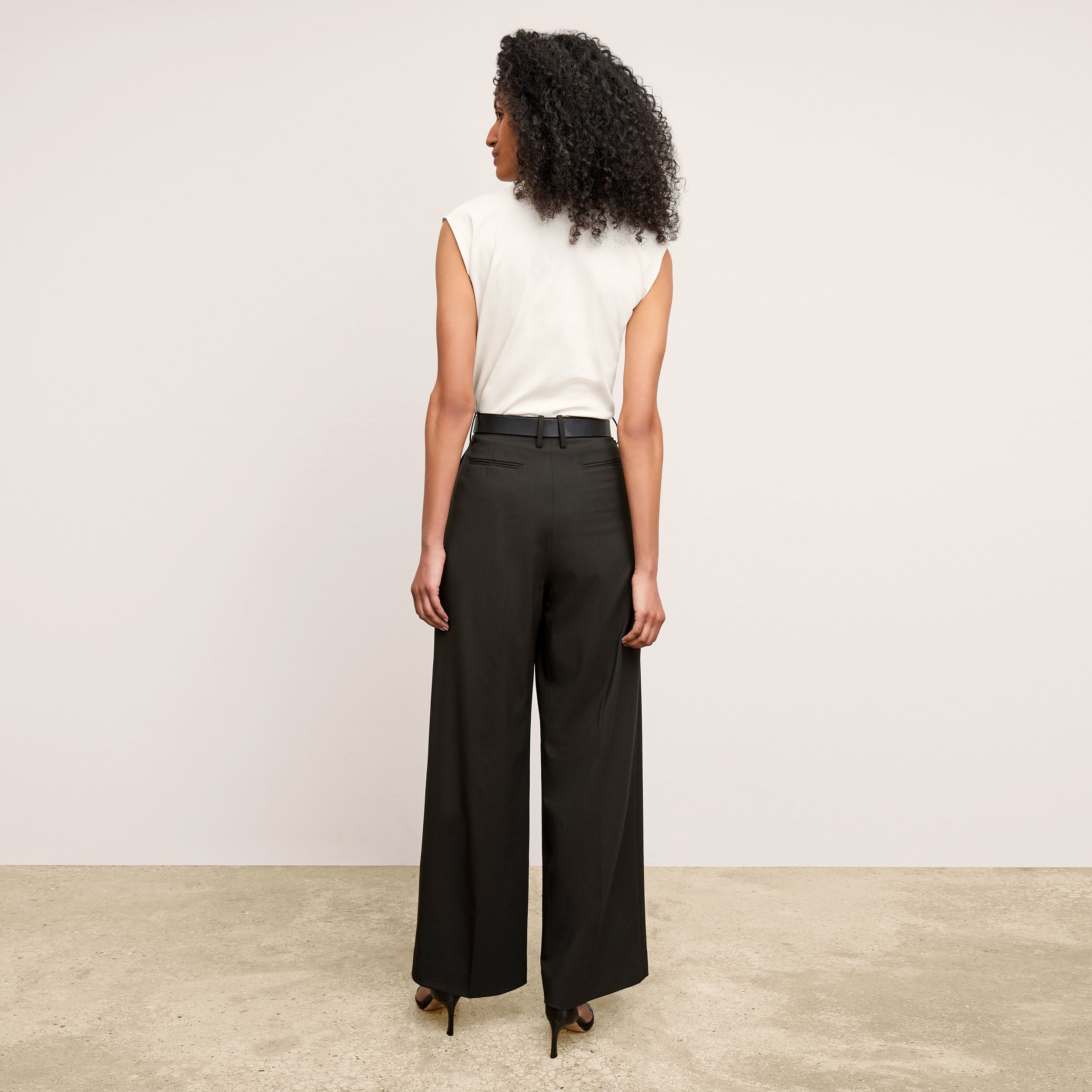 Zuri Pant Washable Wool Twill Pants for Women - Comfortable & Durable Black Trousers for Office, Travel & Casual Wear