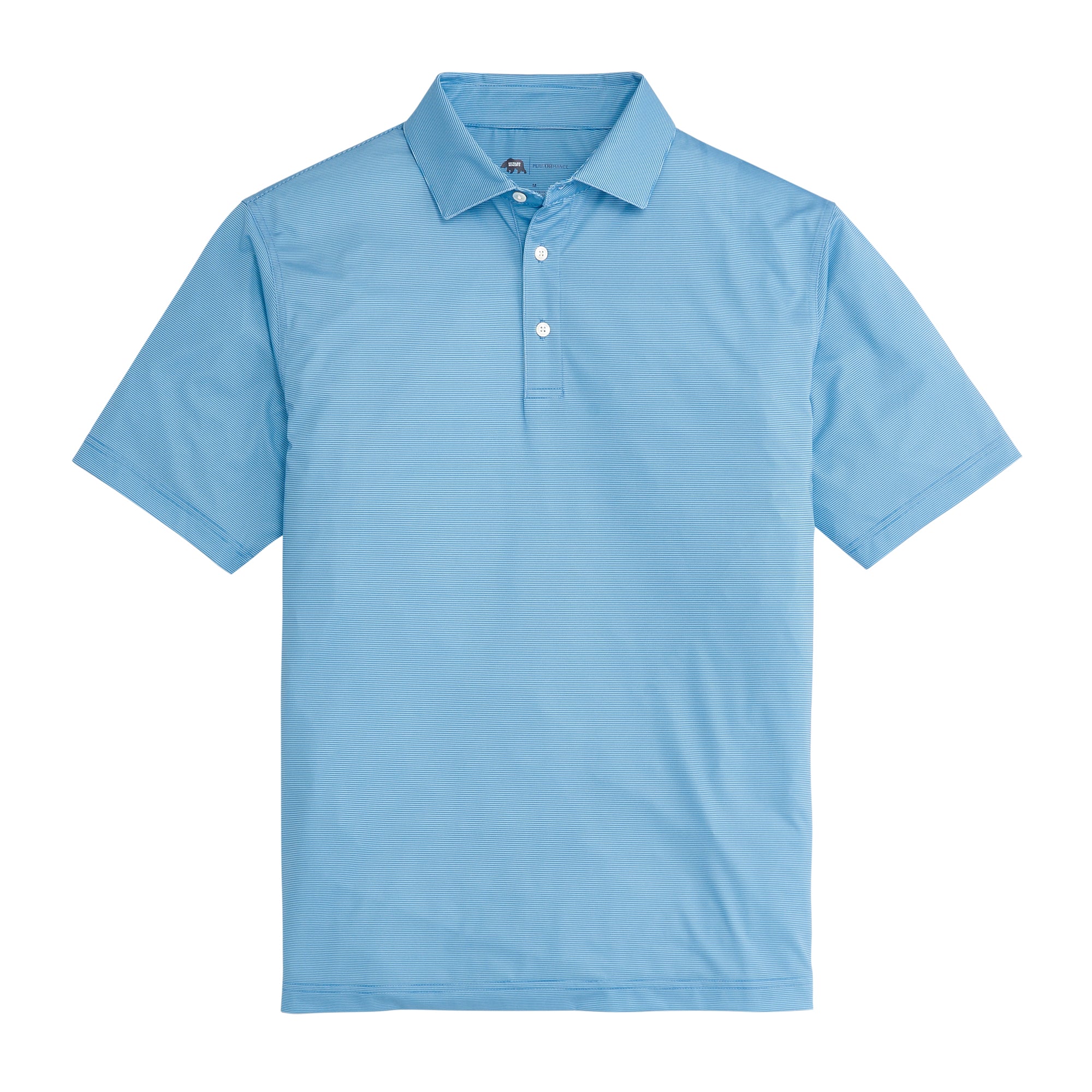 Performance Polo Shirt with Hairline Stripes - Riviera Collection | Breathable & Moisture-Wicking for Golf, Tennis & Casual Wear
