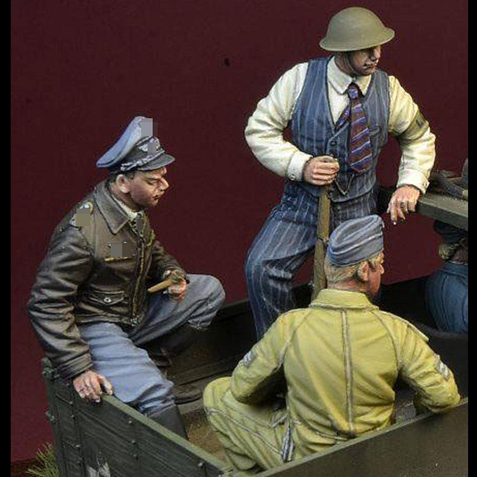 1/35 Scale WWII Soldier Resin Model Kit - Unassembled & Unpainted (6 Figures, No Vehicle Included) - Perfect for Military Collectors, Diorama Builders, and History Enthusiasts