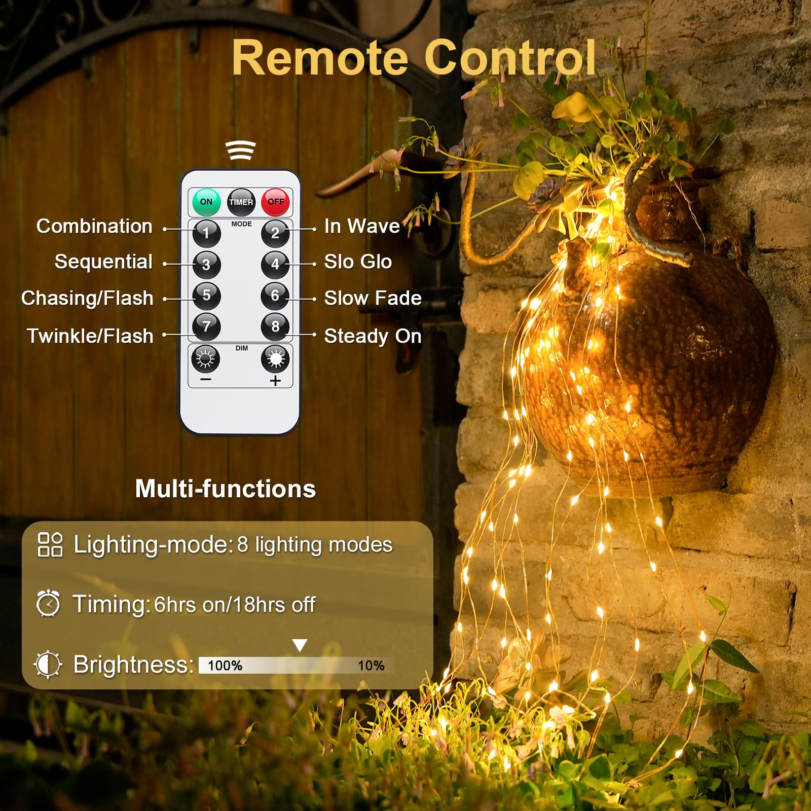 JMEXSUSS 2 Pack 400 LED 132ft Battery Operated Fairy Lights with Remote - Warm White Twinkle String Lights for Bedroom, Indoor, Outdoor, Patio, Tree & Valentine's Day Decorations | Perfect for Wedding, Party, Garden and Holiday Lighting