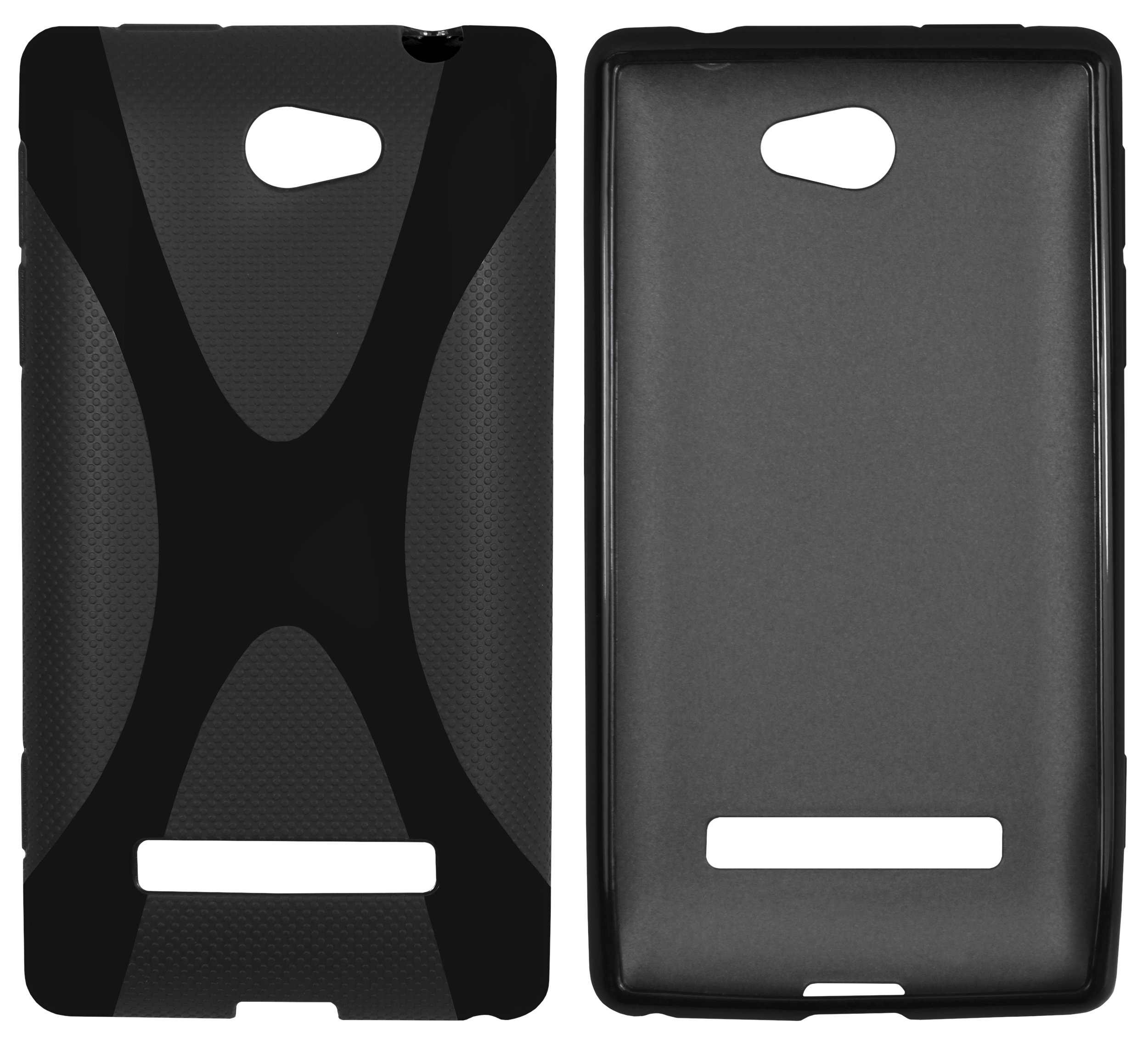 mumbi X-TPU Protective Case for HTC Windows Phone 8S - Durable Black TPU Cover for Everyday Use & Outdoor Protection