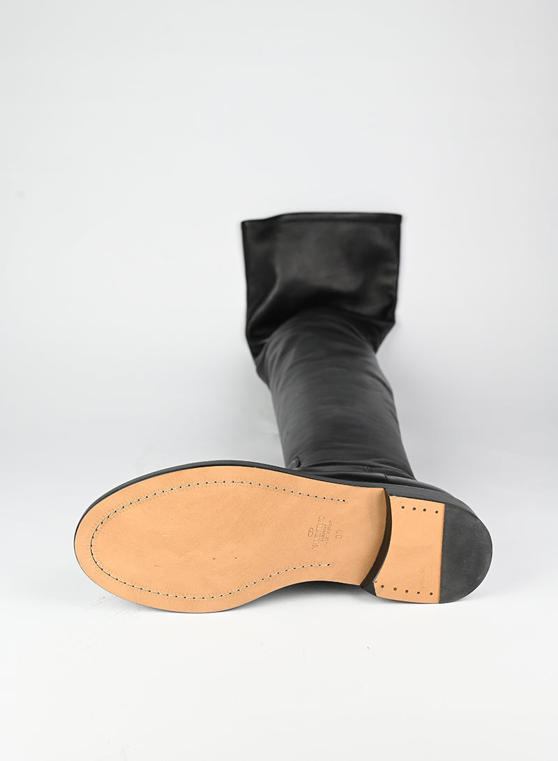 Valentino Black Thigh High Boots Size 39 - Elegant & Stylish for Evening Parties & Night Out