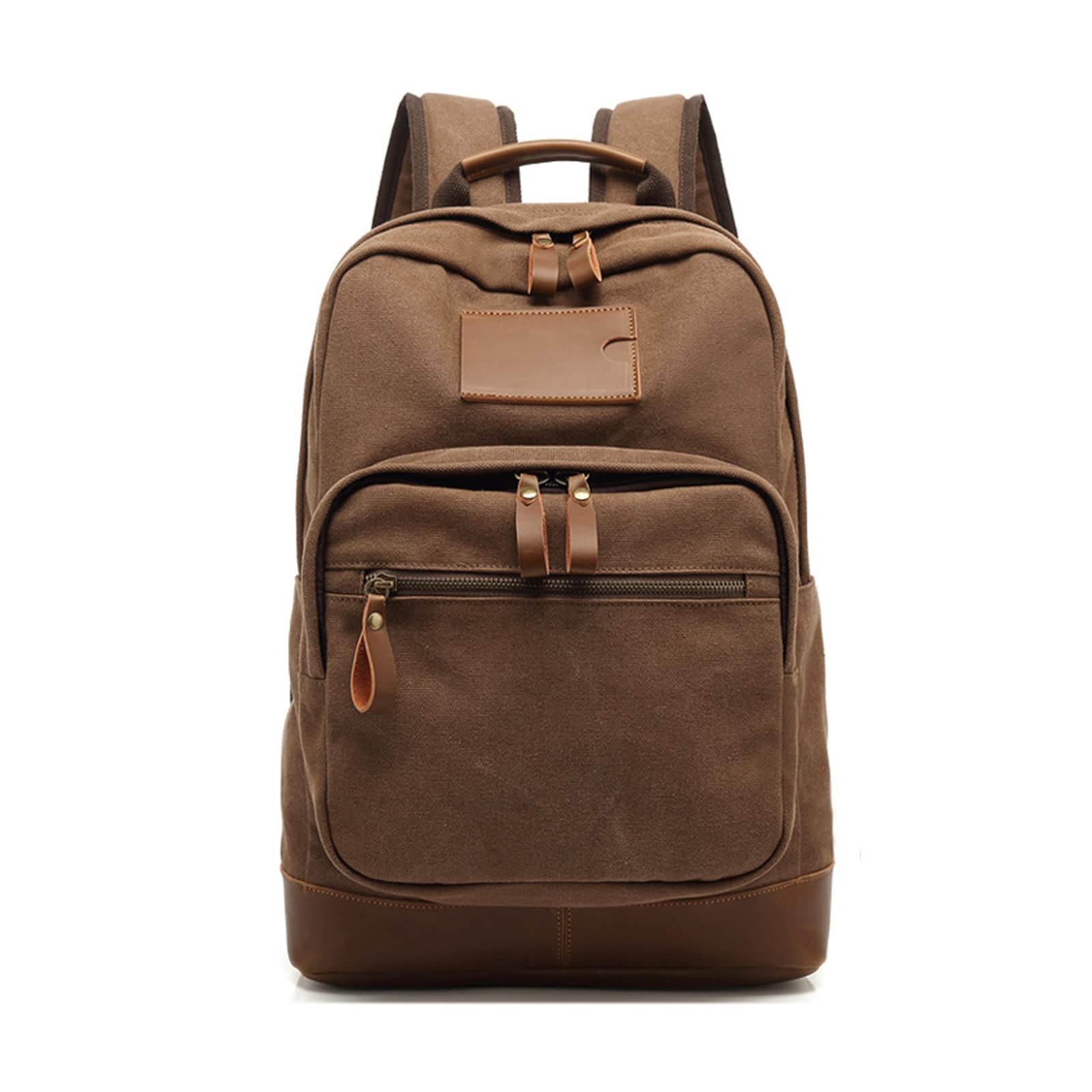FANDARE Canvas Backpack - Durable Hiking Backpack for School, Travel & Outdoor Activities | Multifunctional Daypack for Mountaineering, Trekking, Camping & College | Lightweight Shoulder Bag (Brown) | Perfect for Daily Commute, Adventure Trips & Sports Gear Storage