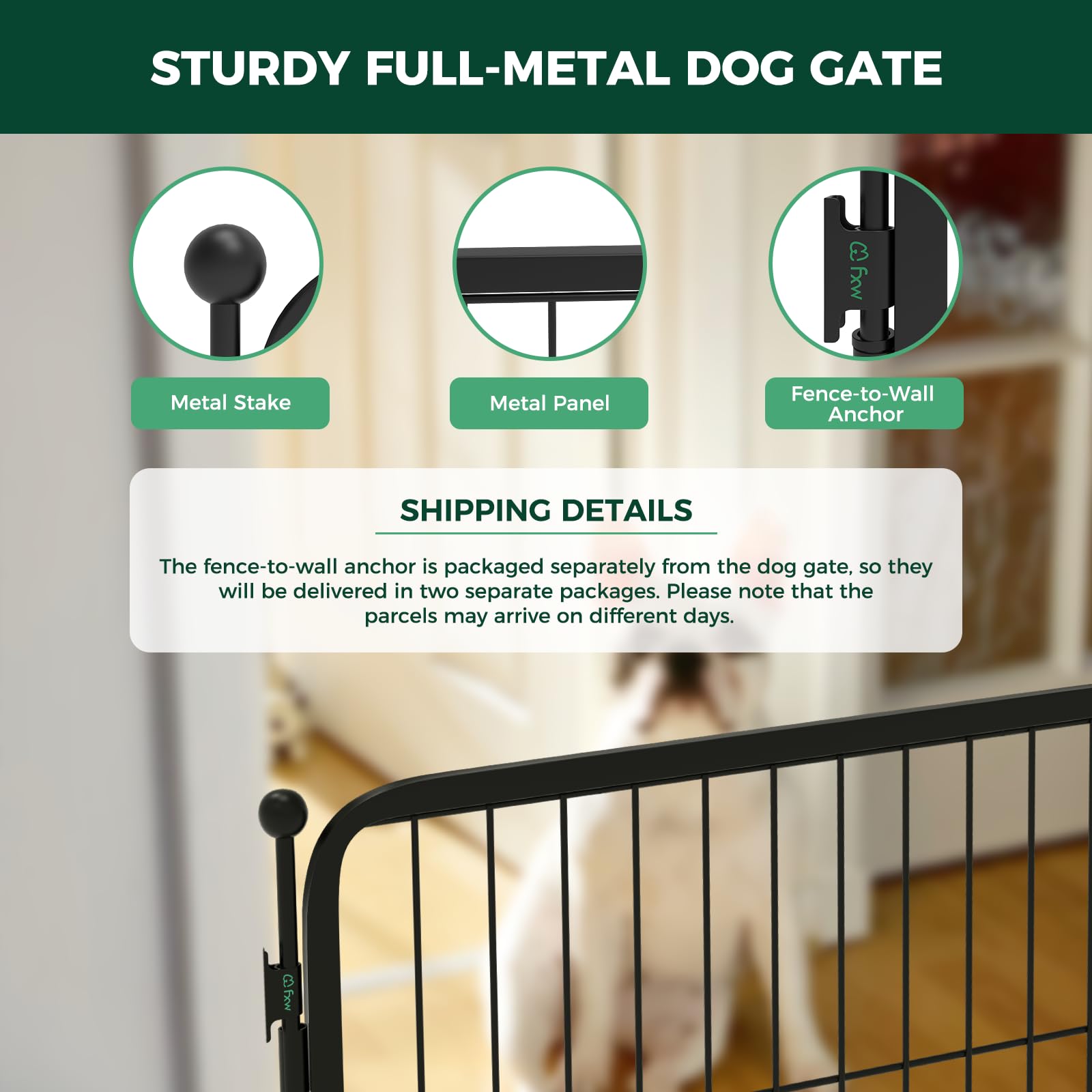 **Extra Wide Adjustable Dog Gate for Large Dogs - 219-Inch Width, 40