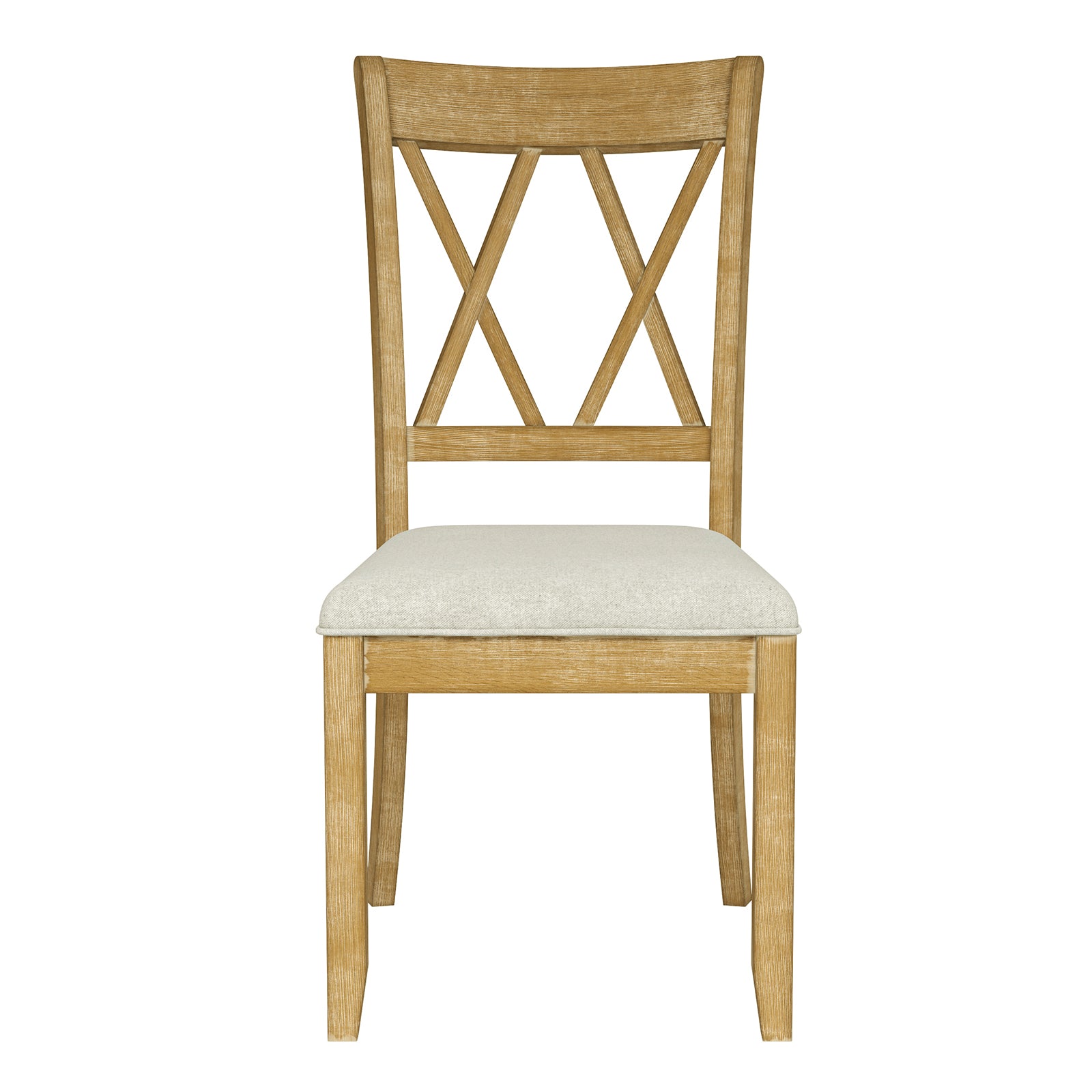 Amaya Rustic Modern Farmhouse Solid Wood Dining Chairs Set of 2 - Sturdy Wooden Kitchen Chairs for Dining Room, Breakfast Nook & Farmhouse Decor